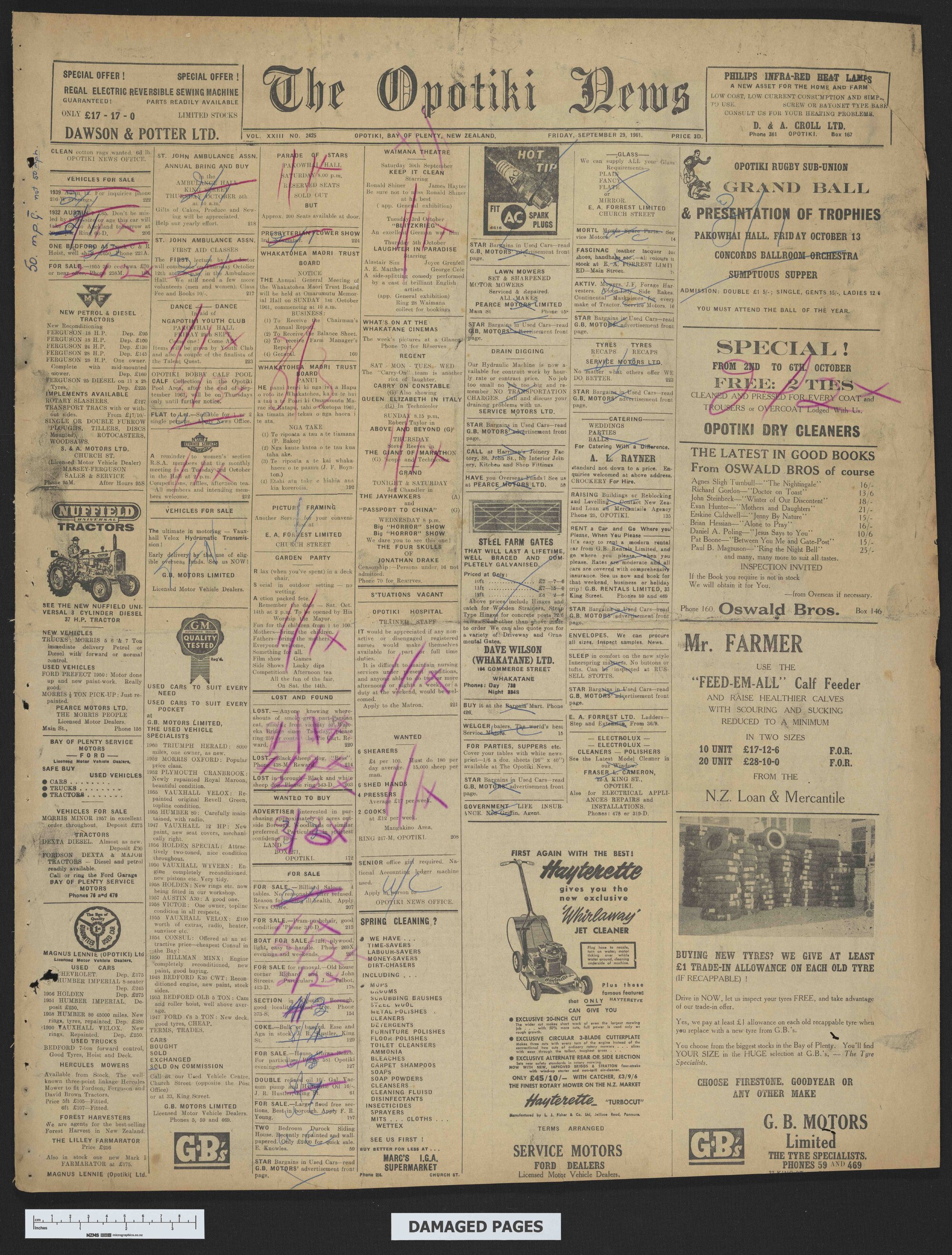 1961-09-29 Opotiki News