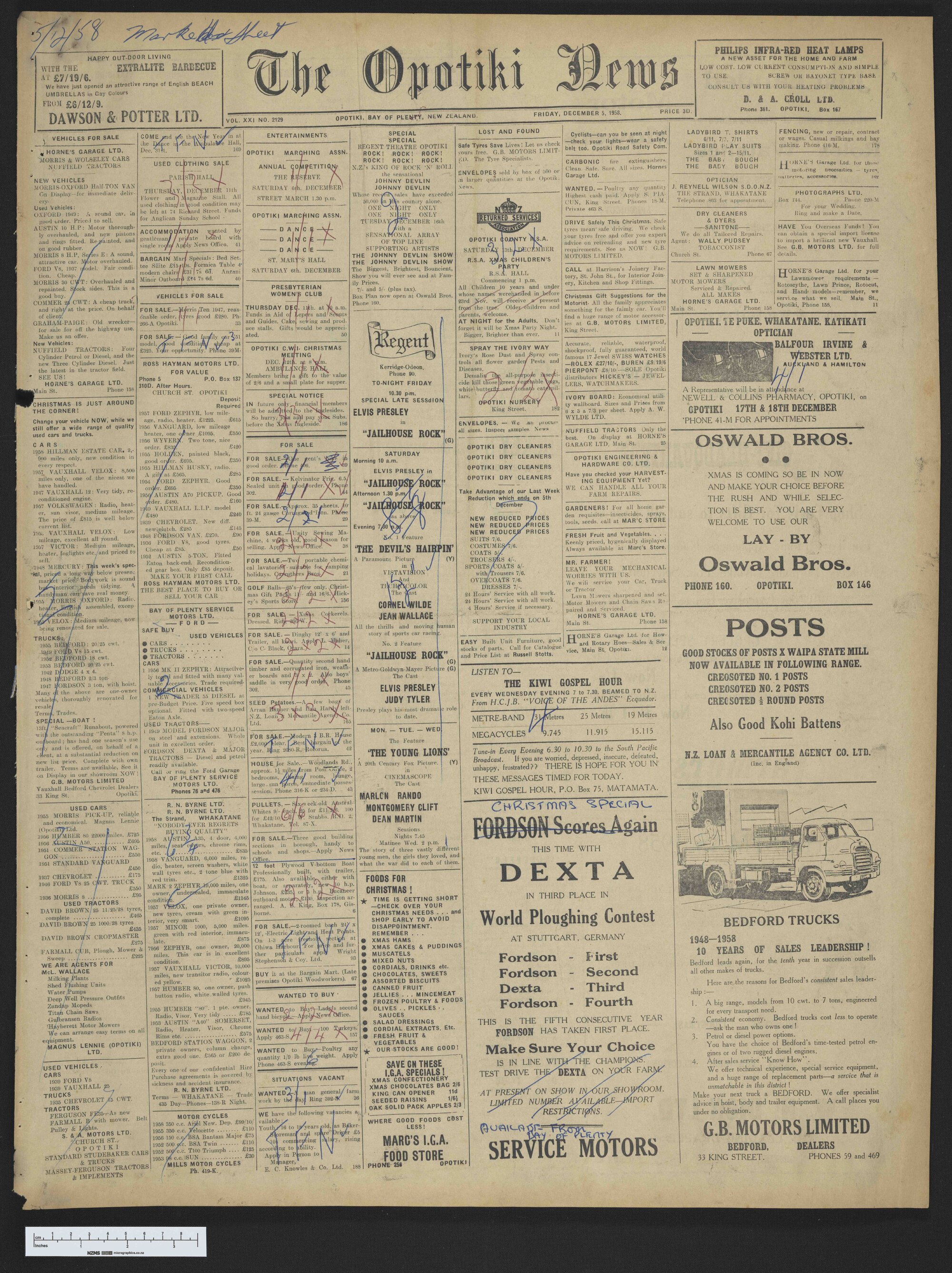 1958-12-05 Opotiki News