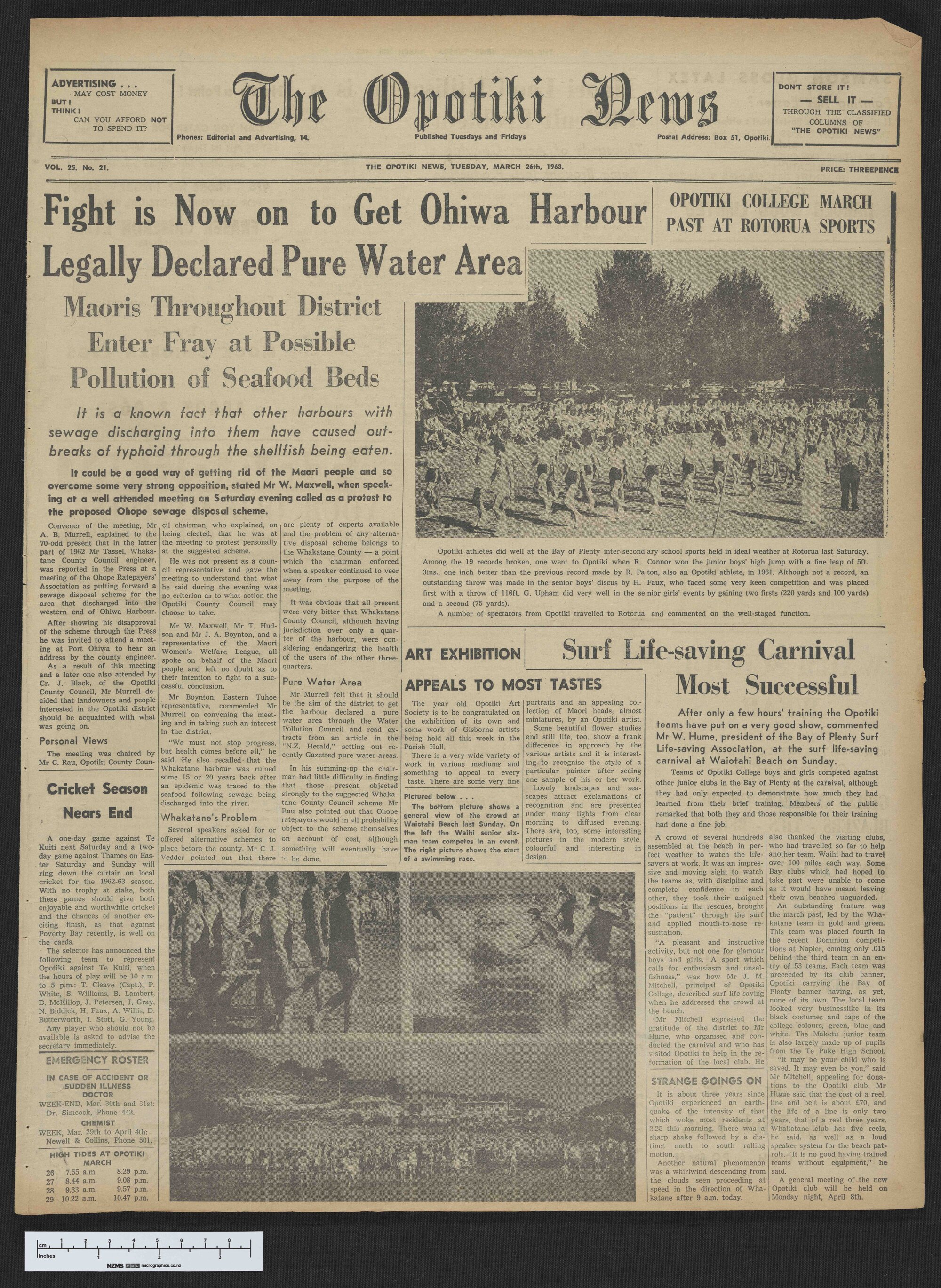 1963-03-26 Opotiki News