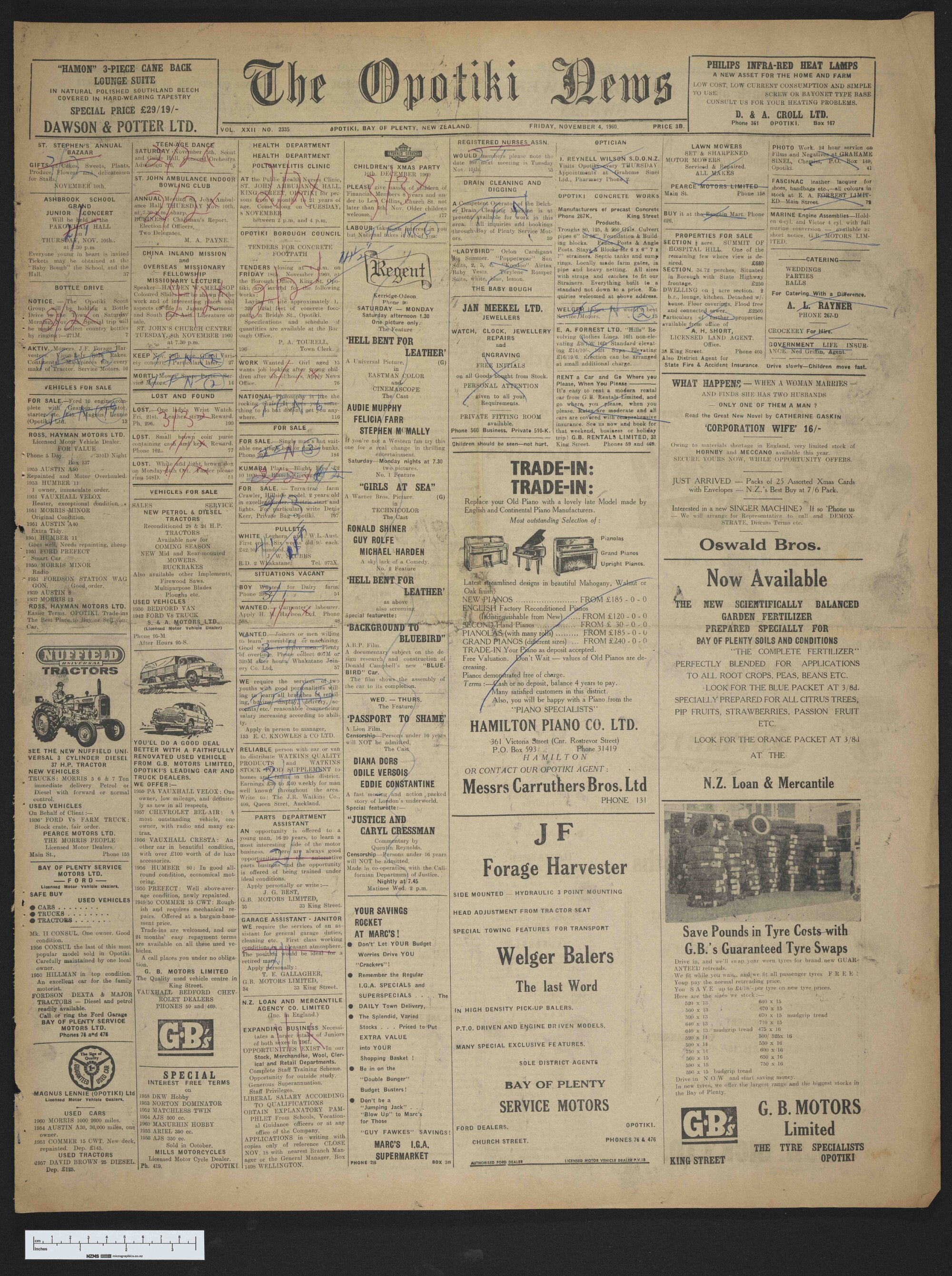 1960-11-04 Opotiki News