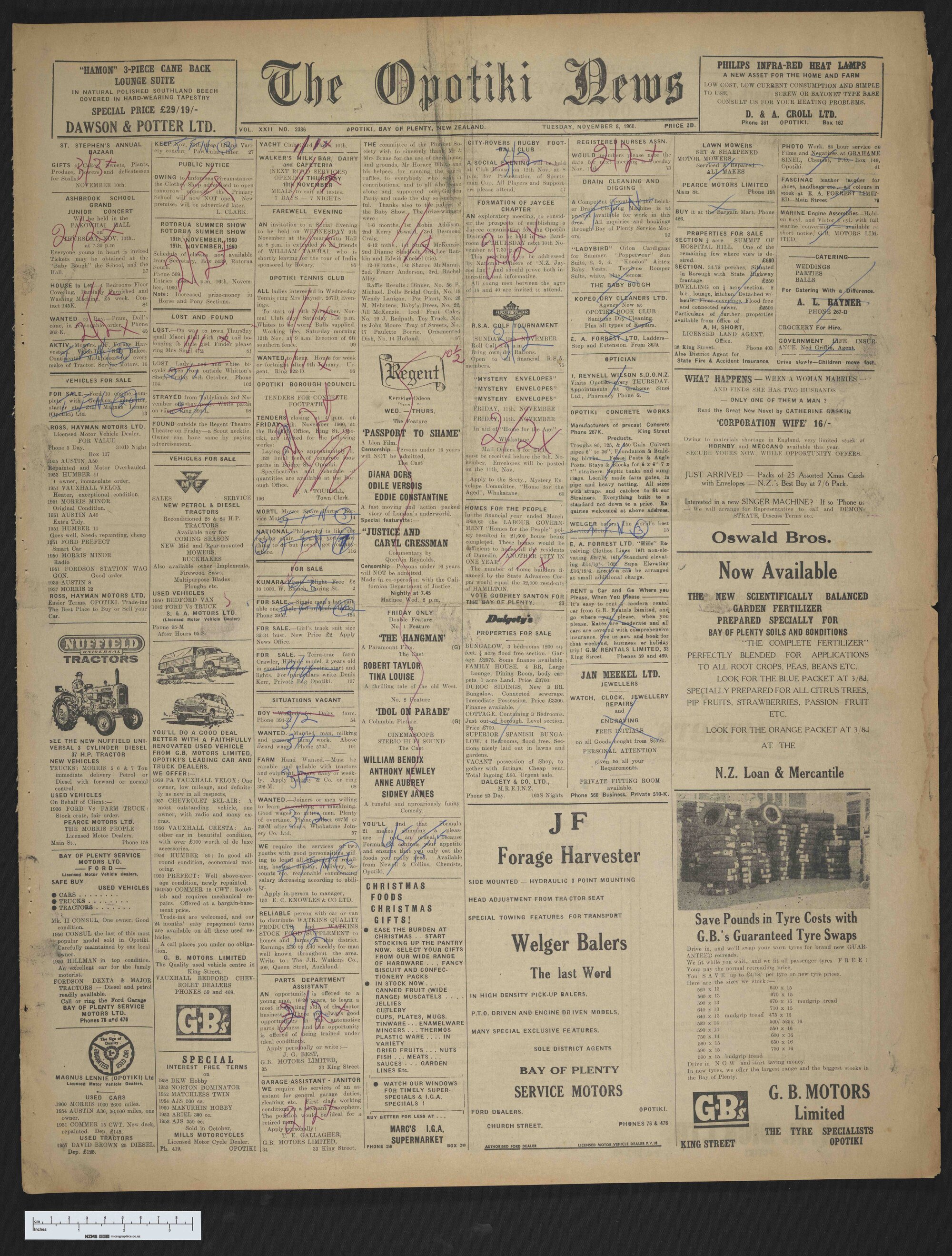1960-11-08 Opotiki News