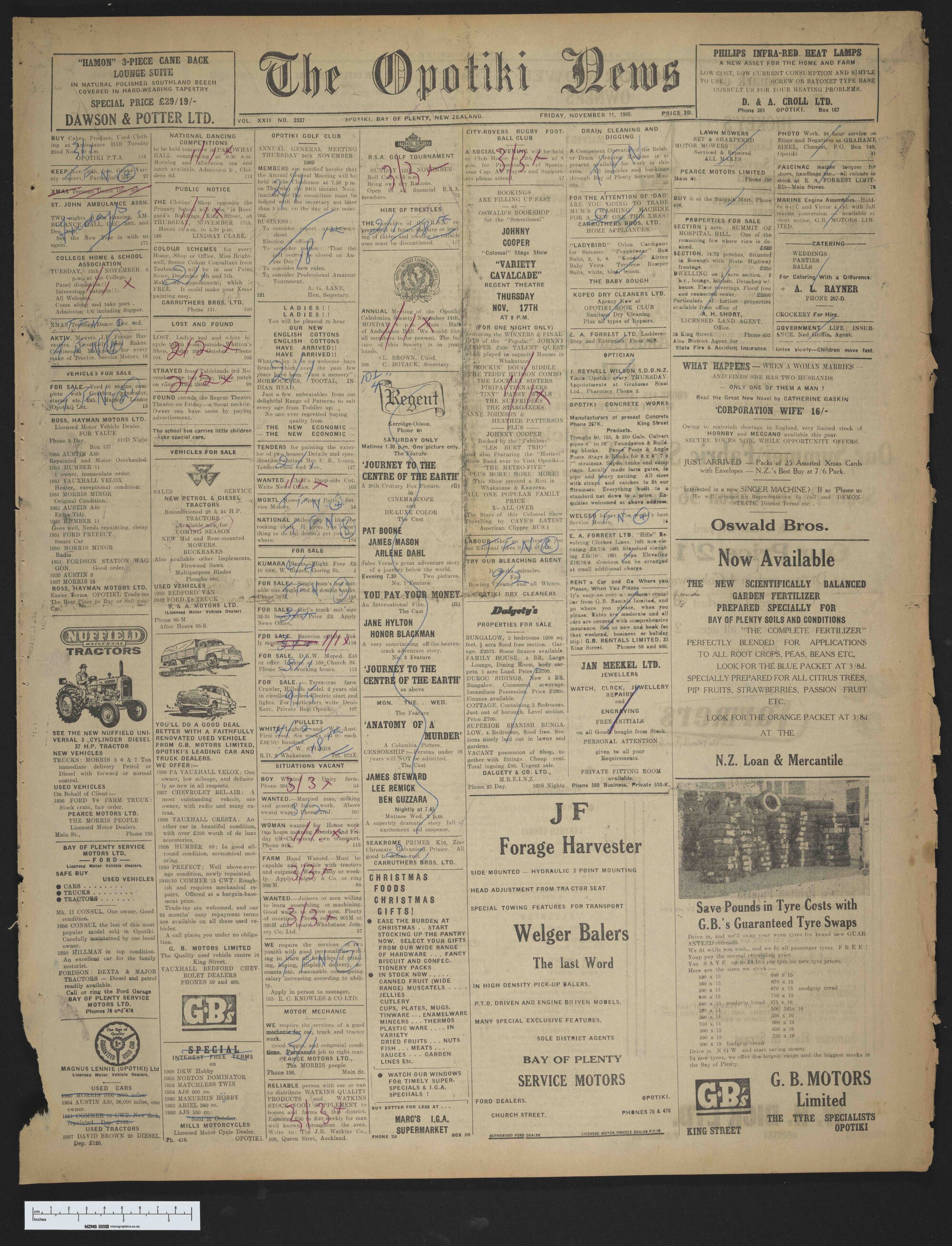 1960-11-11 Opotiki News