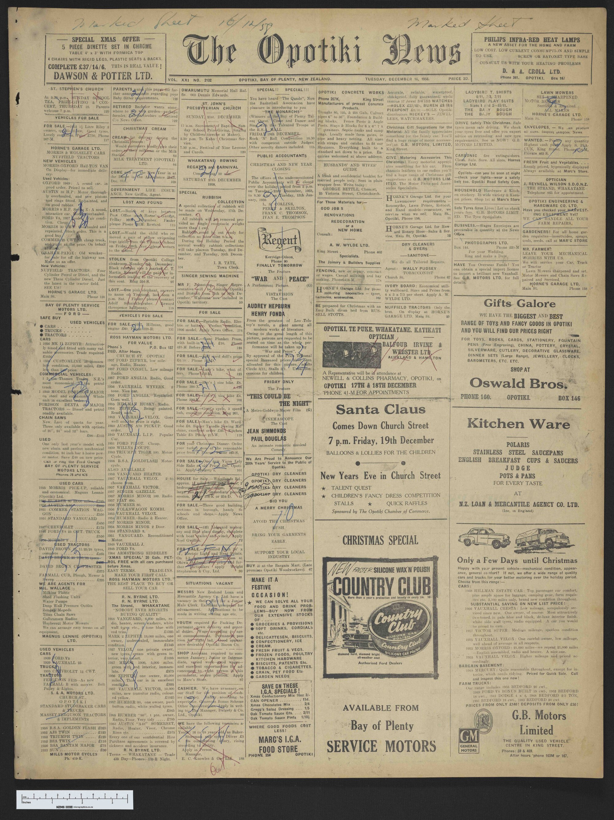 1958-12-16 Opotiki News