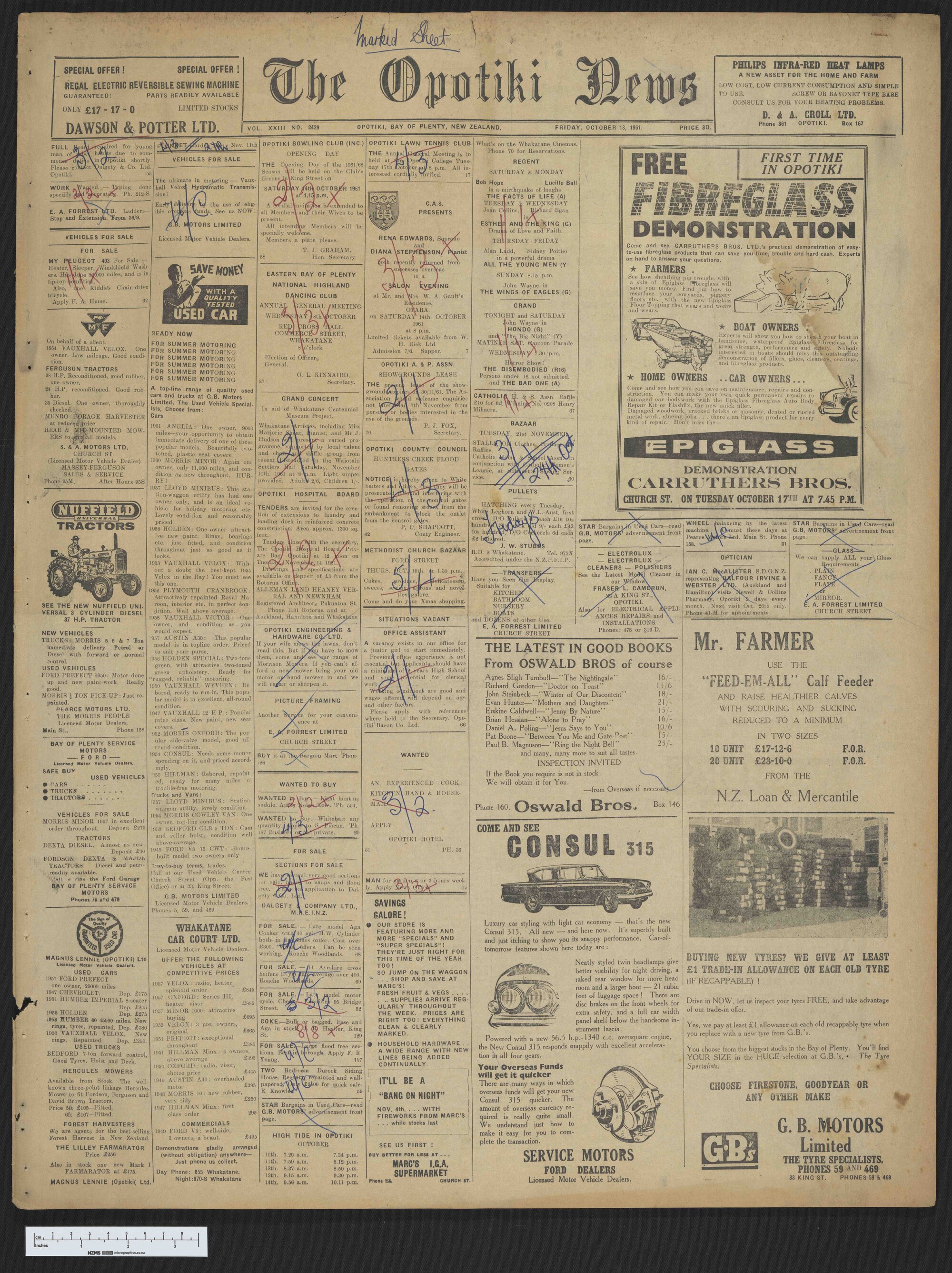 1961-10-13 Opotiki News