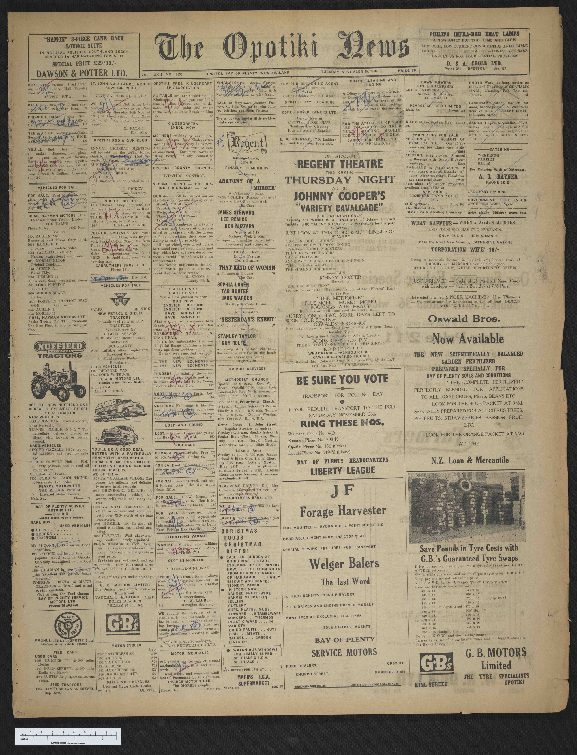 1960-11-15 Opotiki News