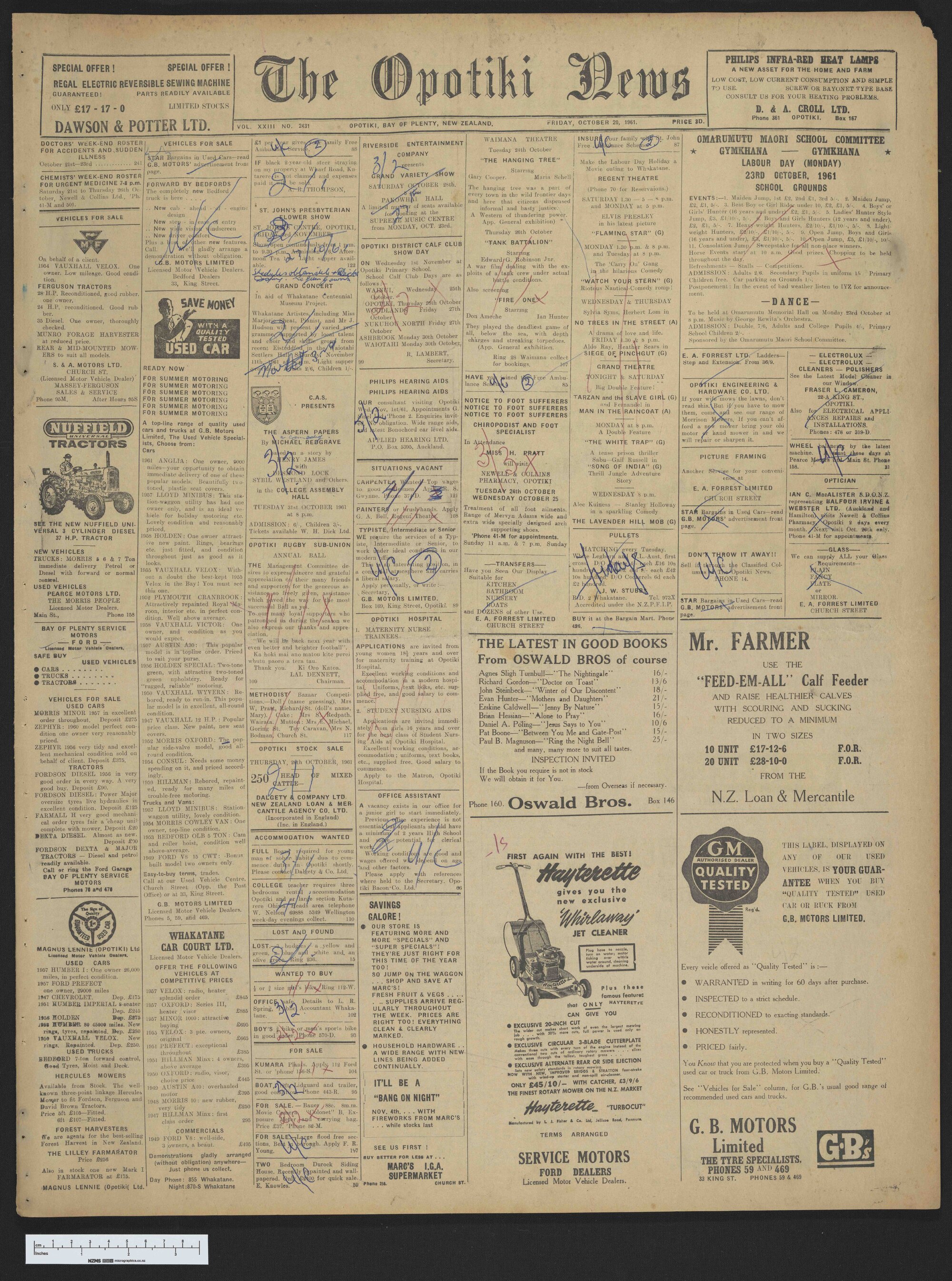 1961-10-20 Opotiki News