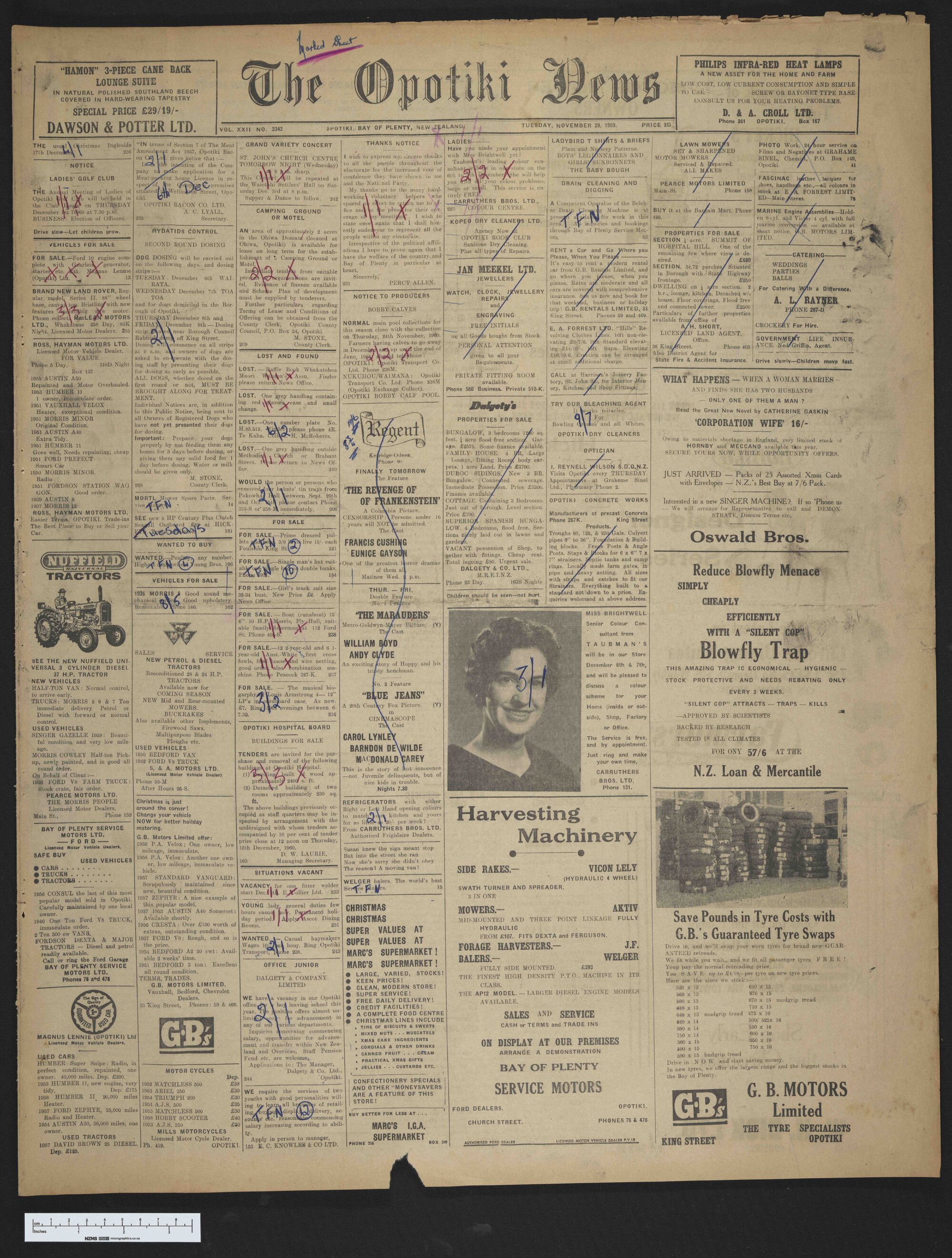 1960-11-29 Opotiki News