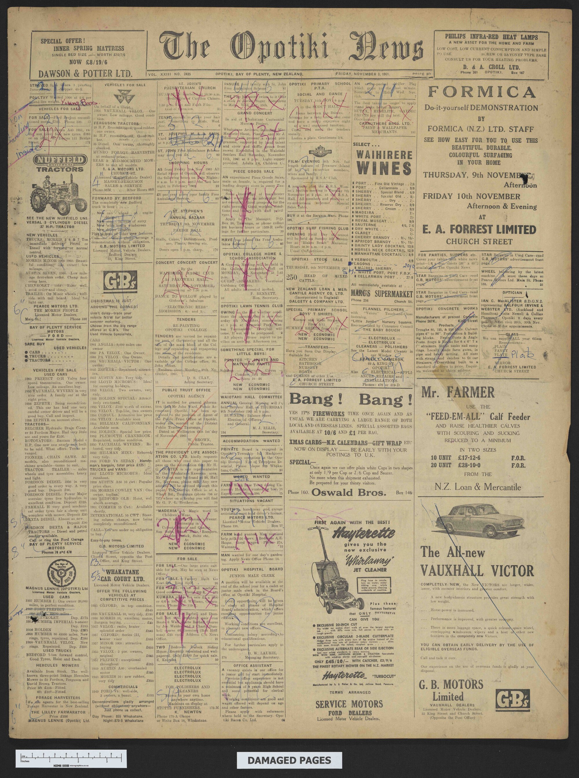 1961-11-03 Opotiki News