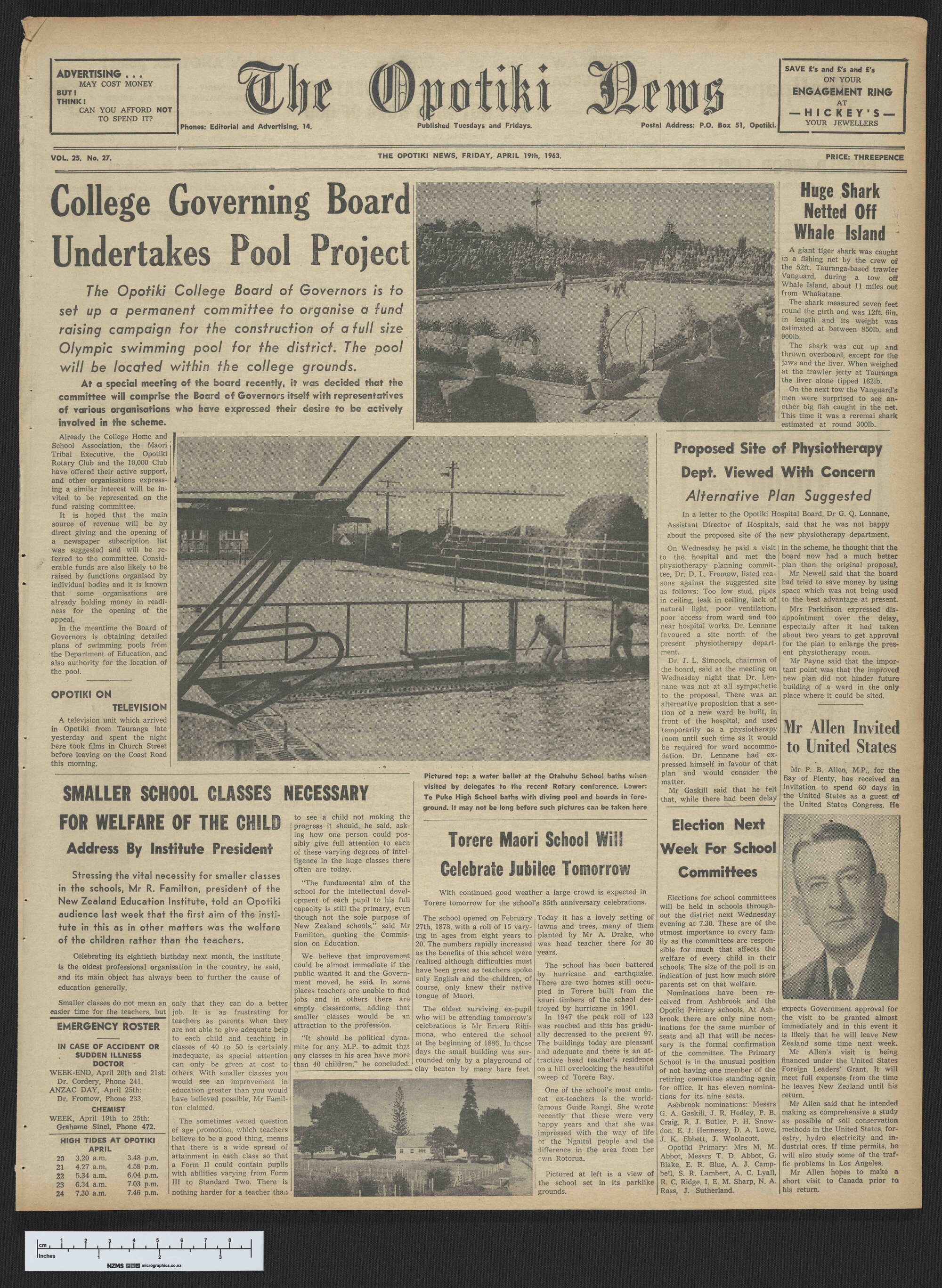 1963-04-19 Opotiki News