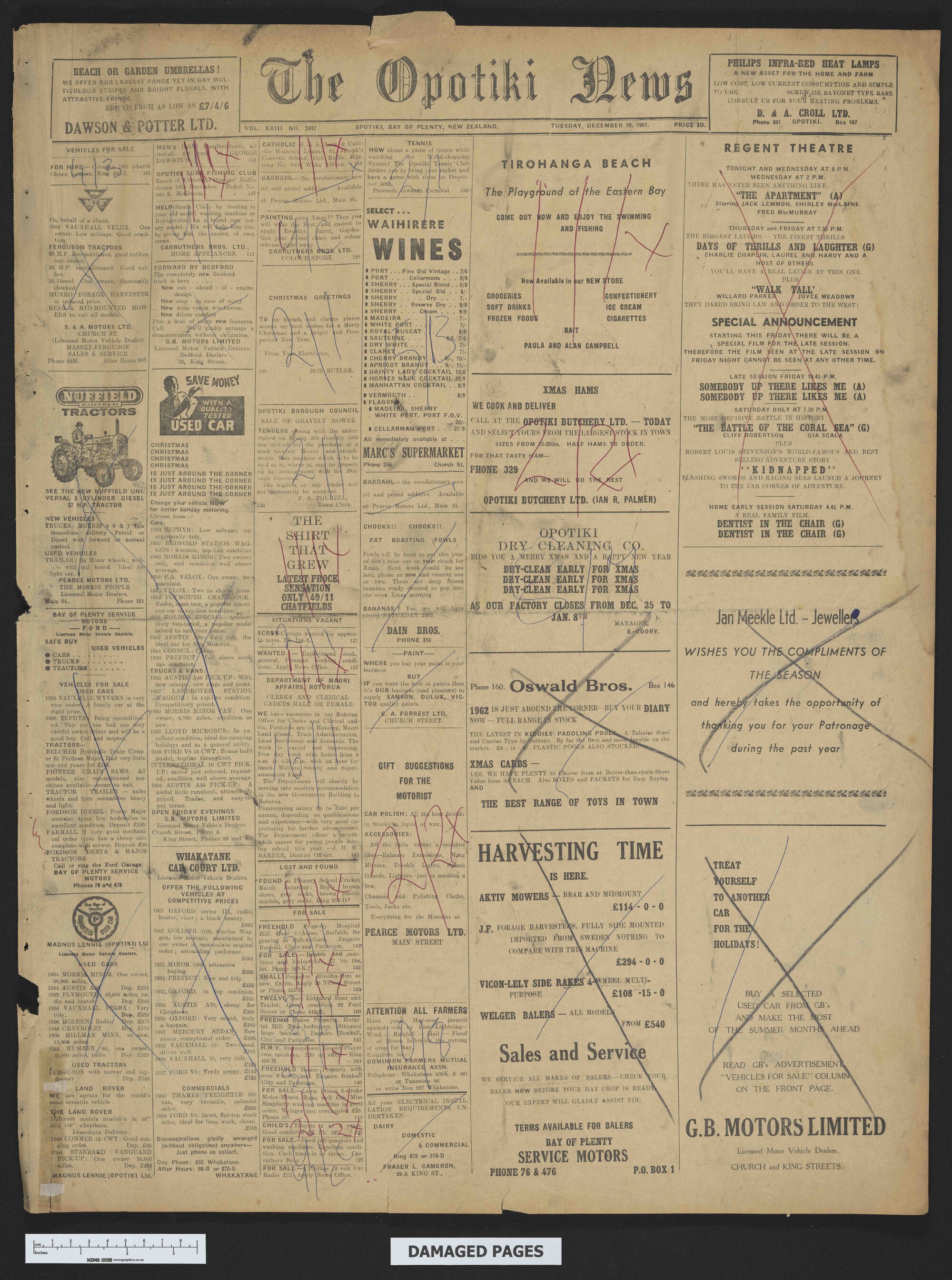 1961-12-19 Opotiki News