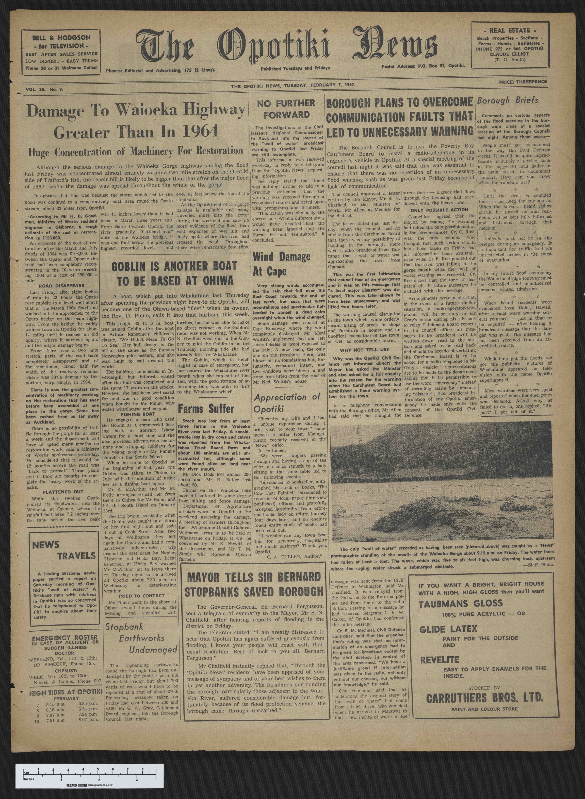 1967-02-07 Opotiki News