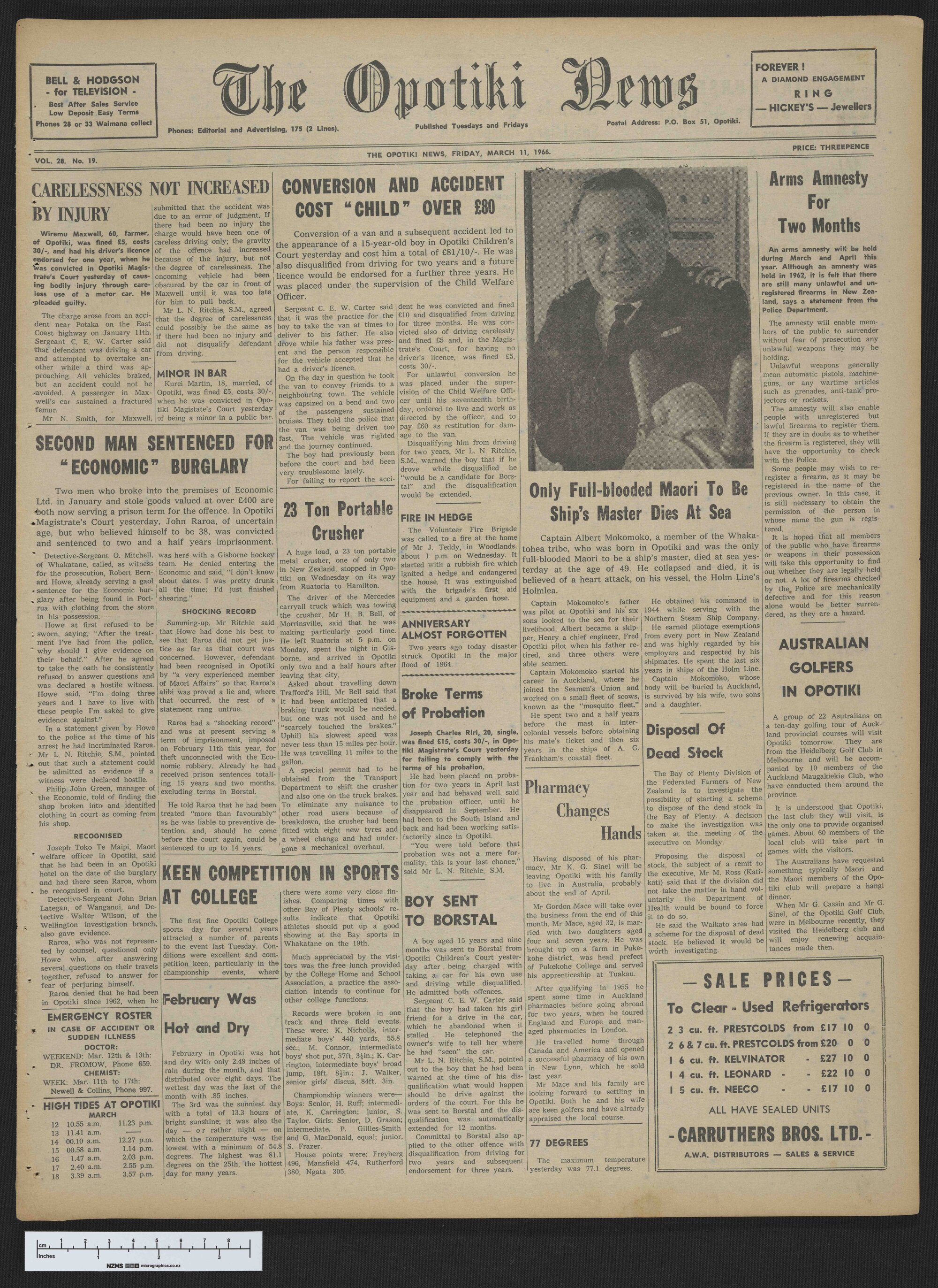 1966-03-11 Opotiki News