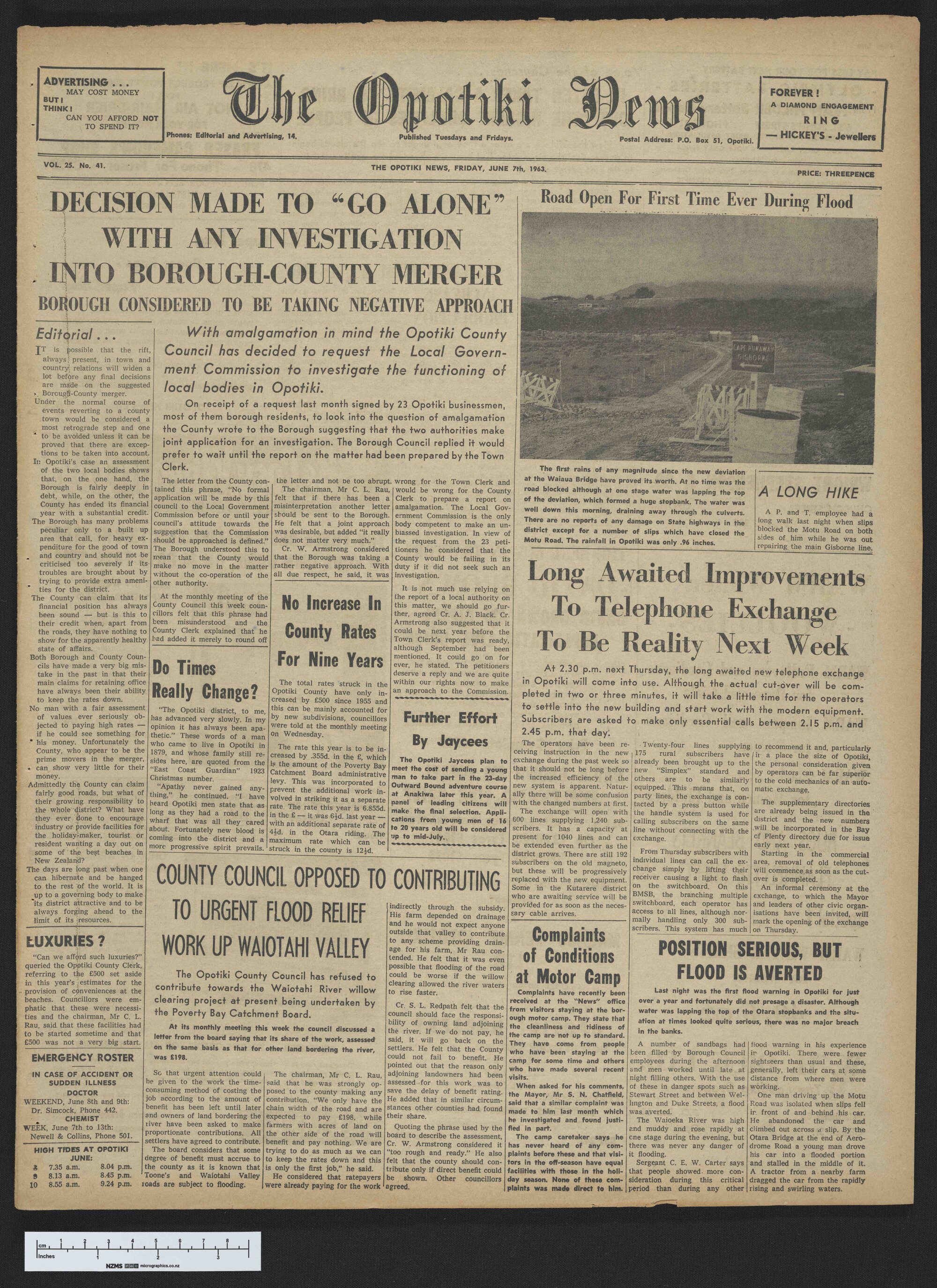 1963-06-07 Opotiki News