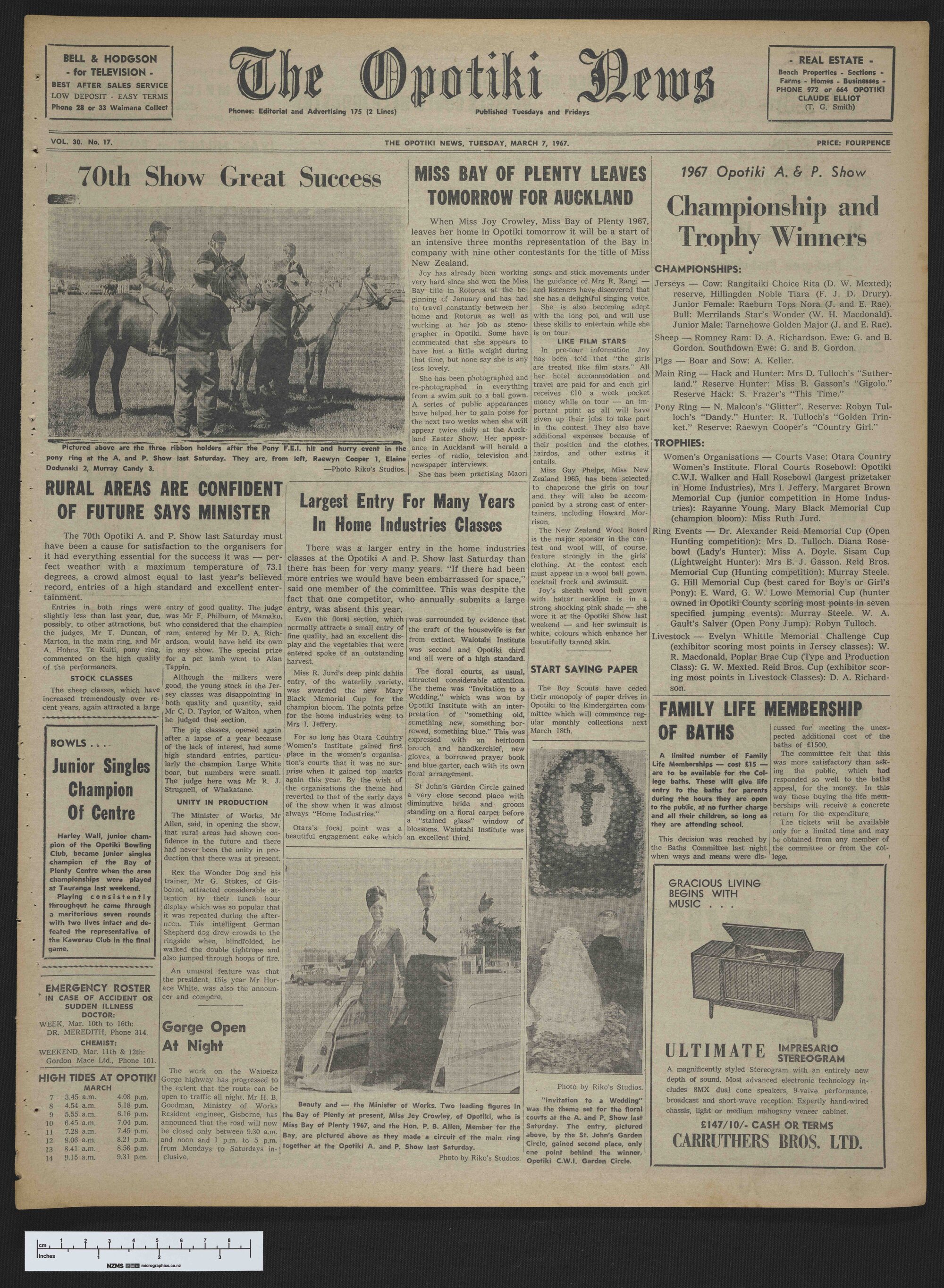 1967-03-07 Opotiki News