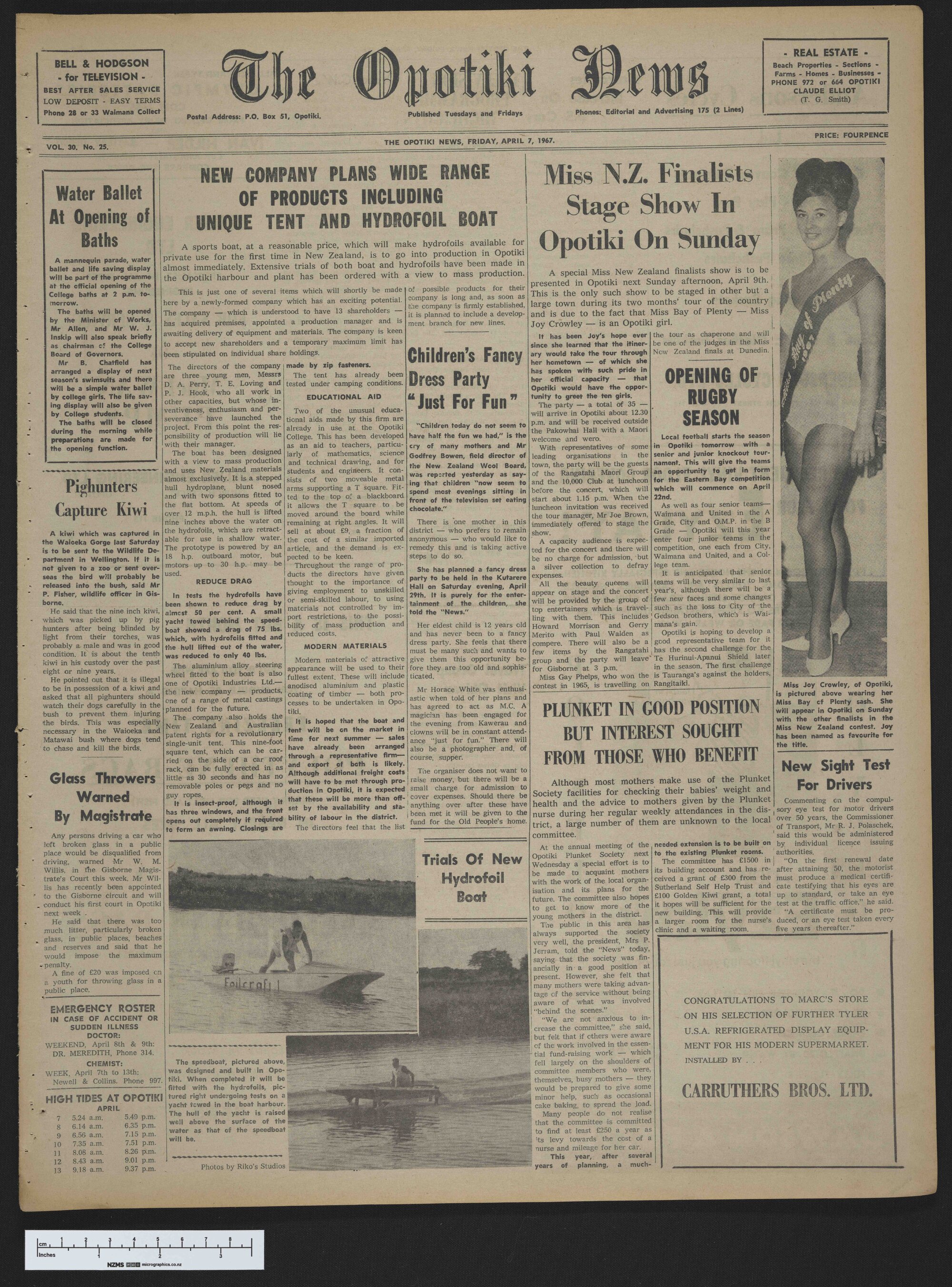 1967-04-07 Opotiki News