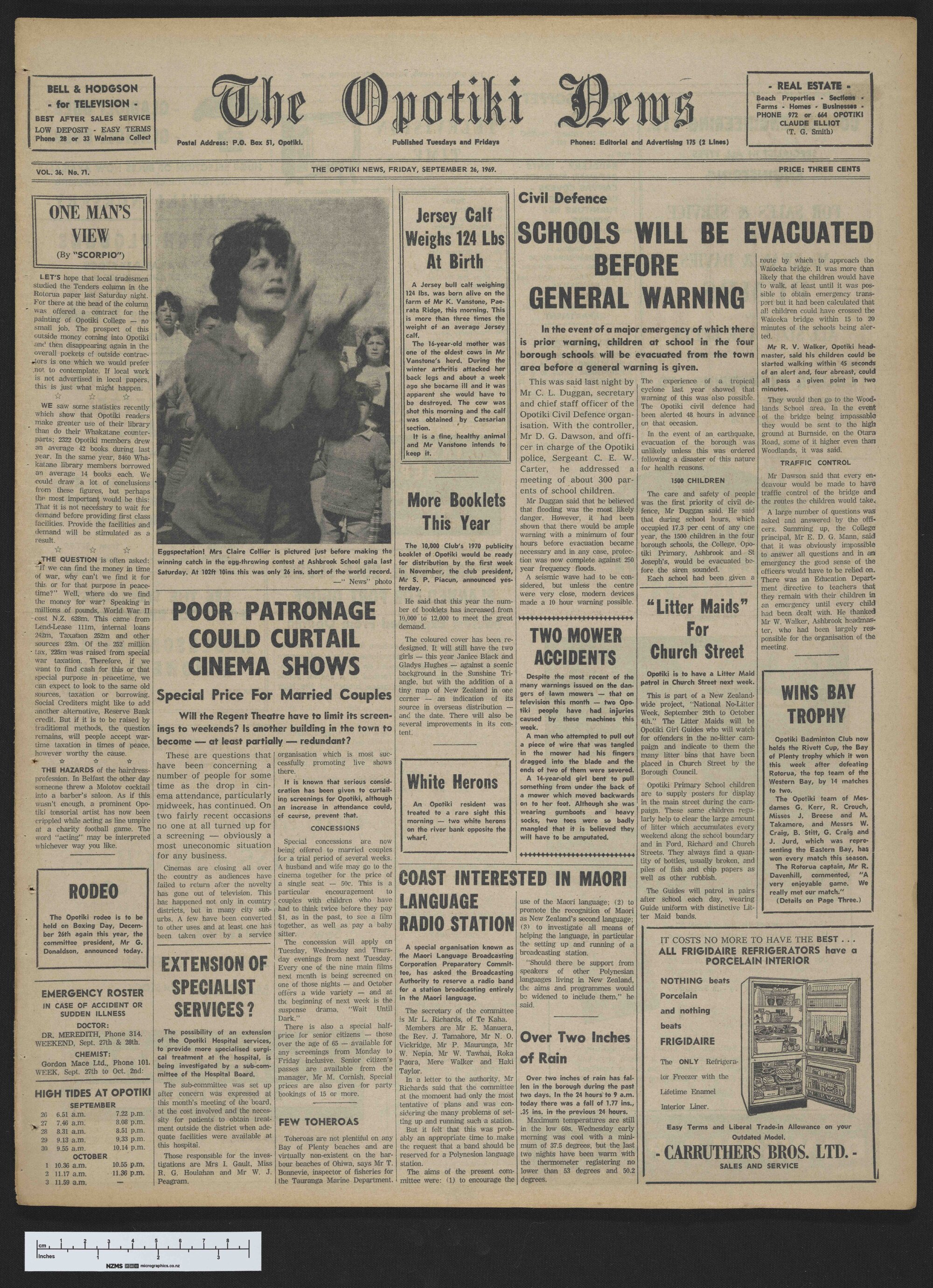 1969-09-26 Opotiki News