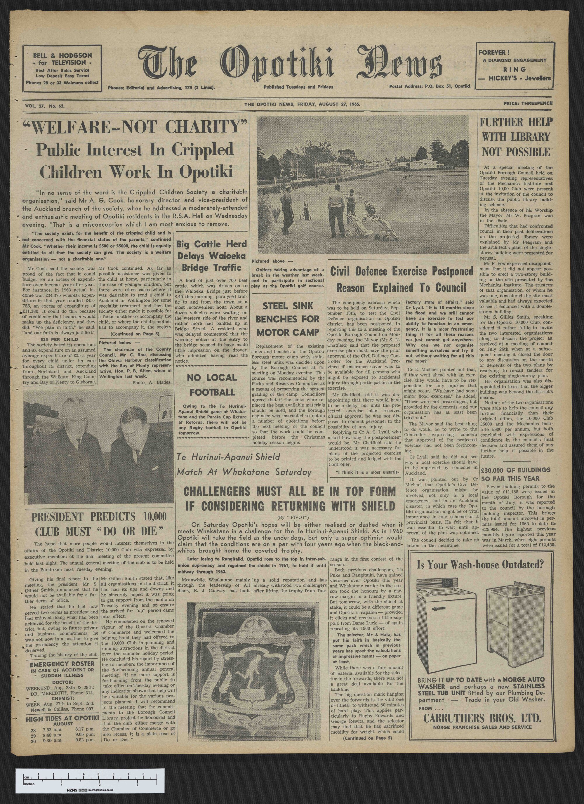 1965-08-27 Opotiki News