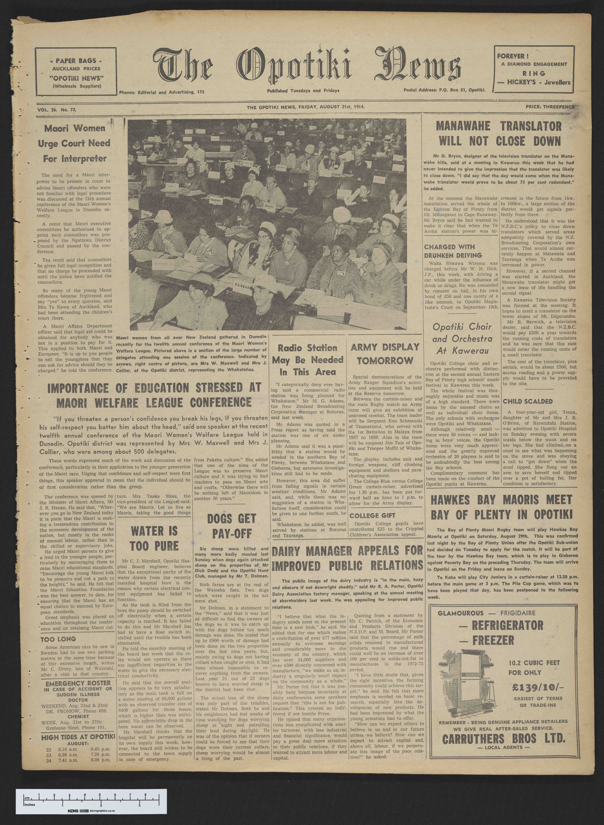 1964-08-21 Opotiki News