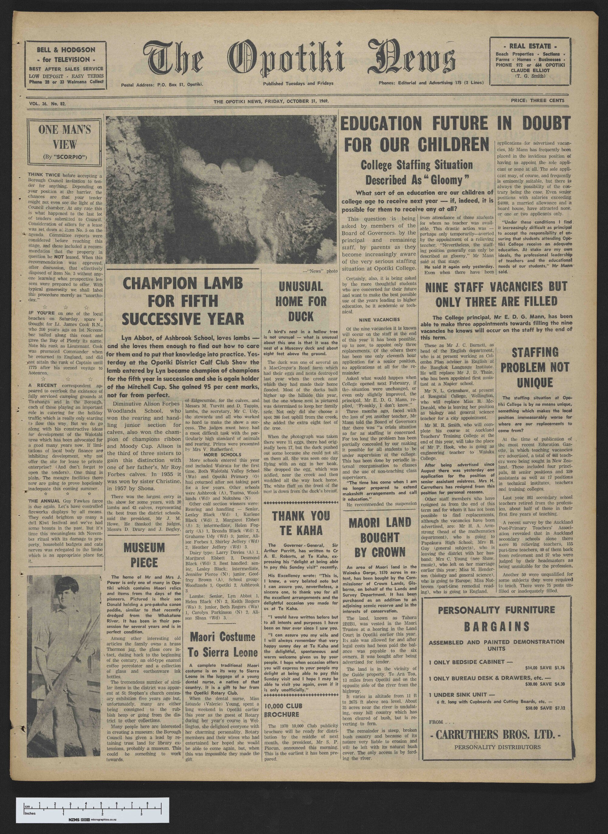 1969-10-31 Opotiki News