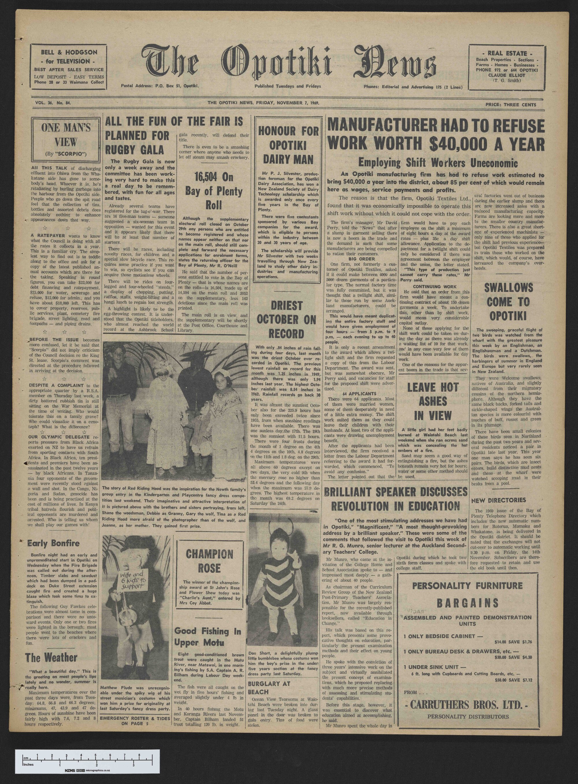 1969-11-07 Opotiki News