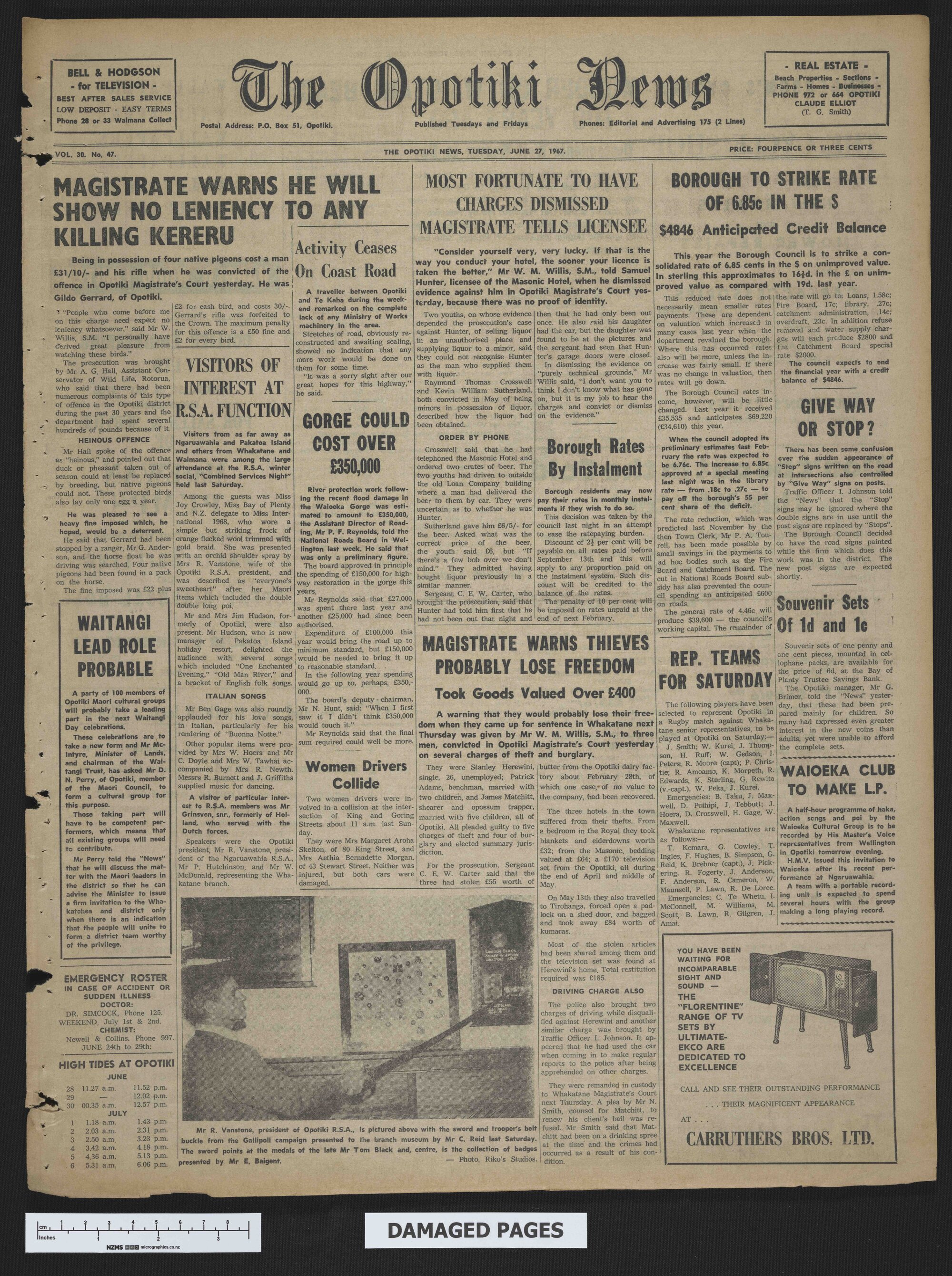 1967-06-27 Opotiki News