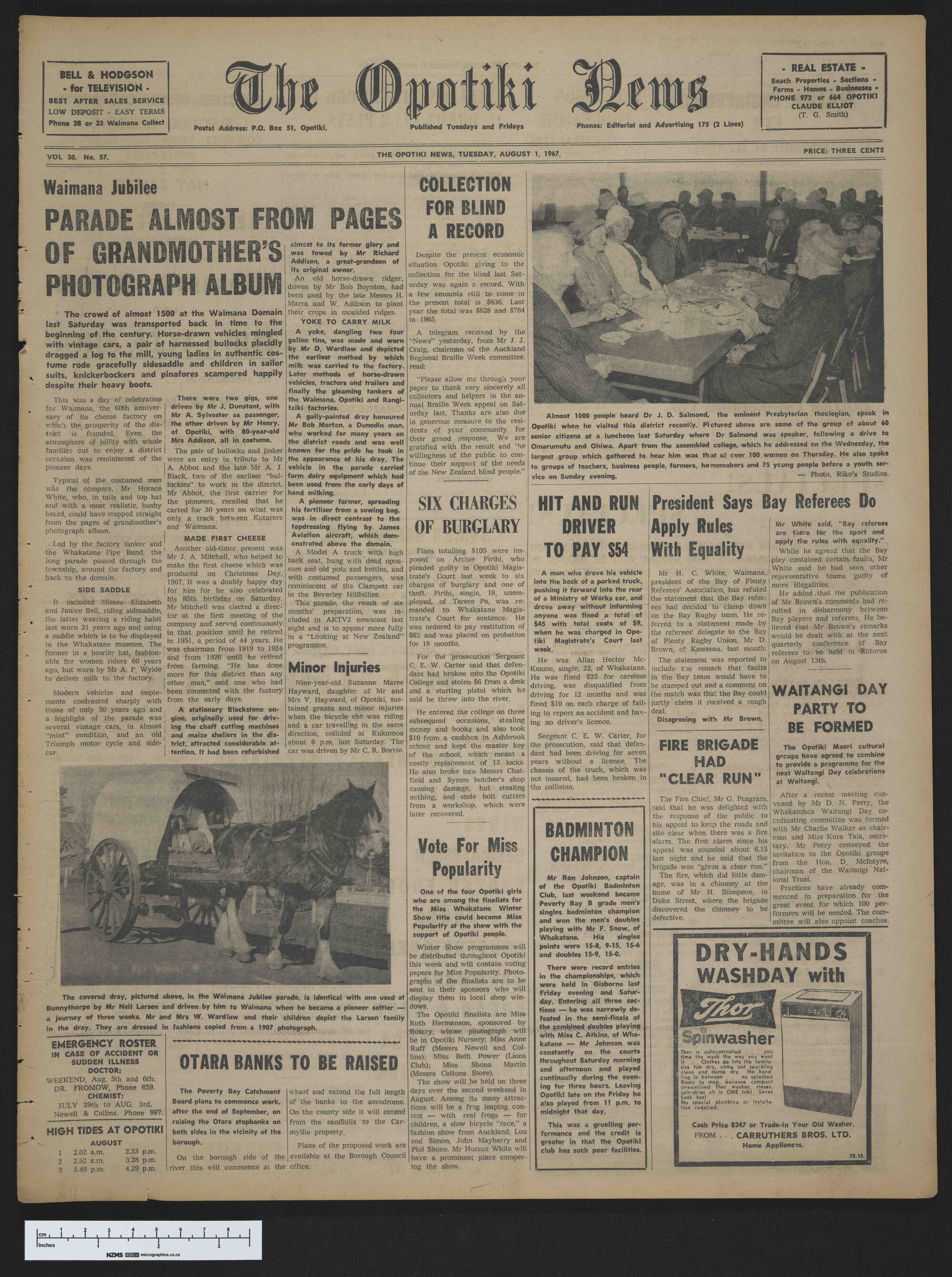 1967-08-01 Opotiki News