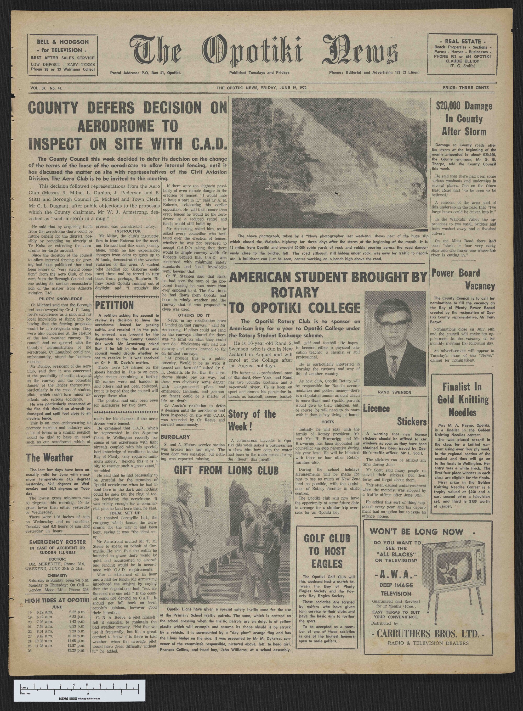 1970-06-19 Opotiki News