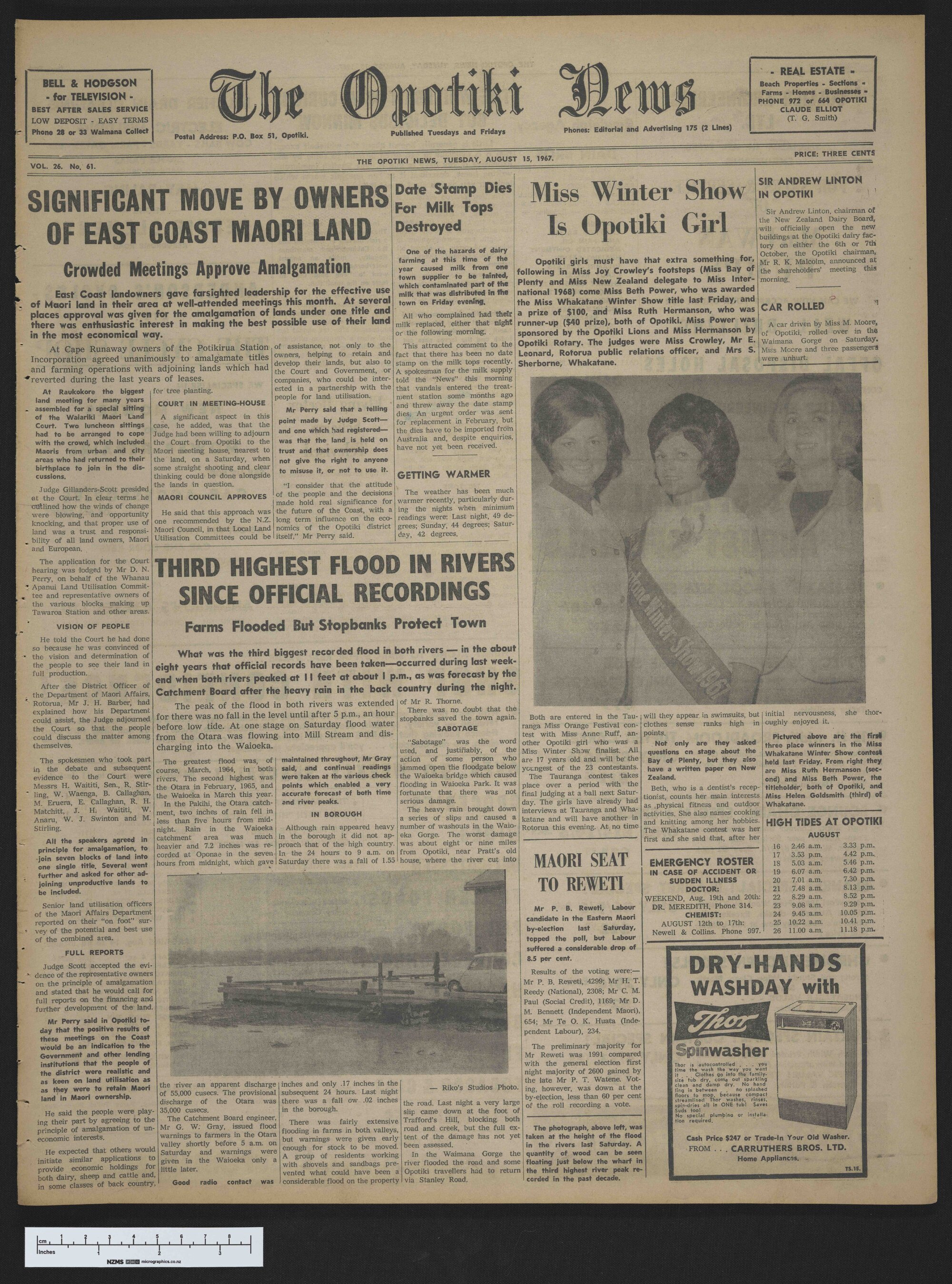 1967-08-15 Opotiki News