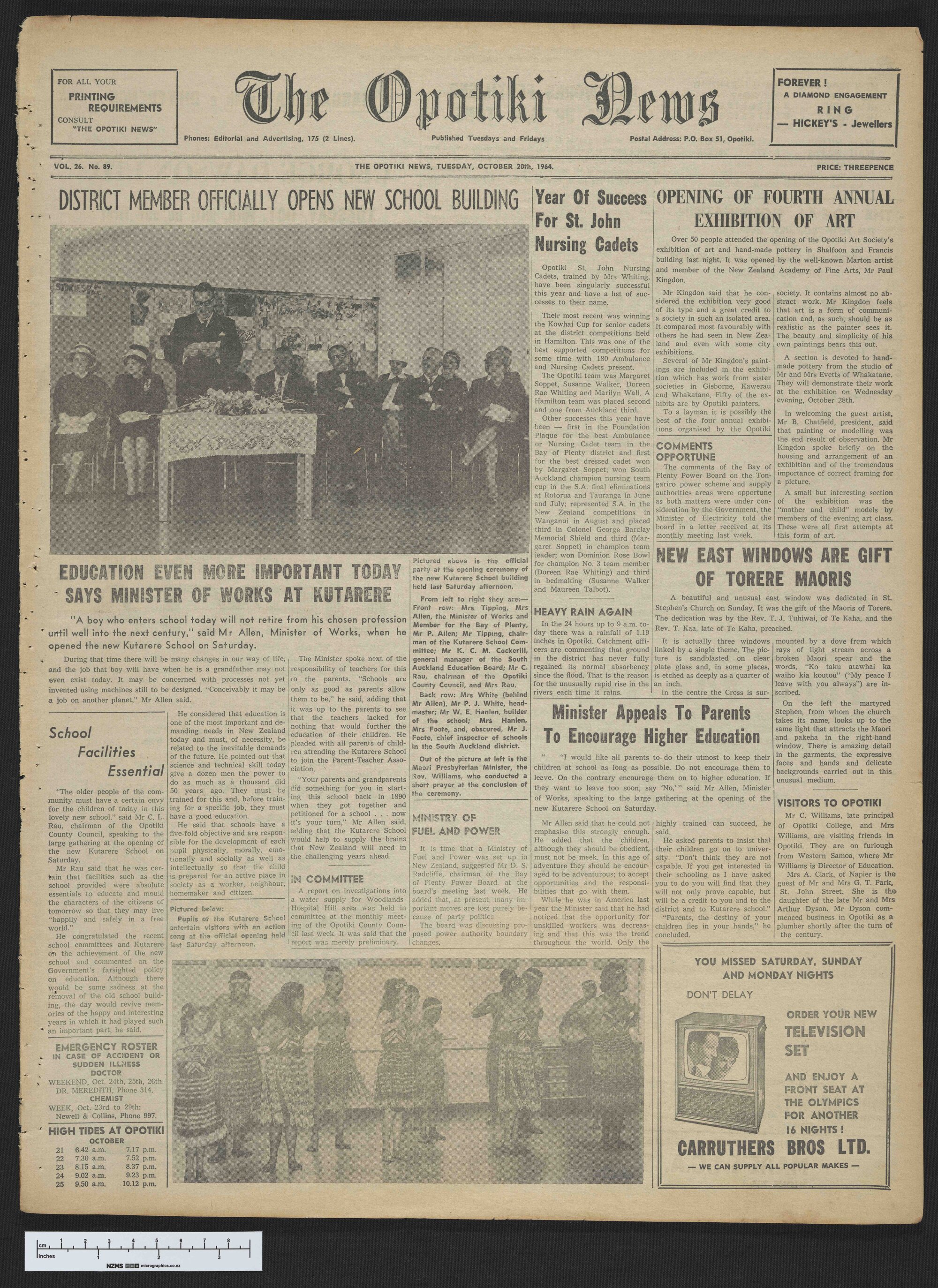 1964-10-20 Opotiki News