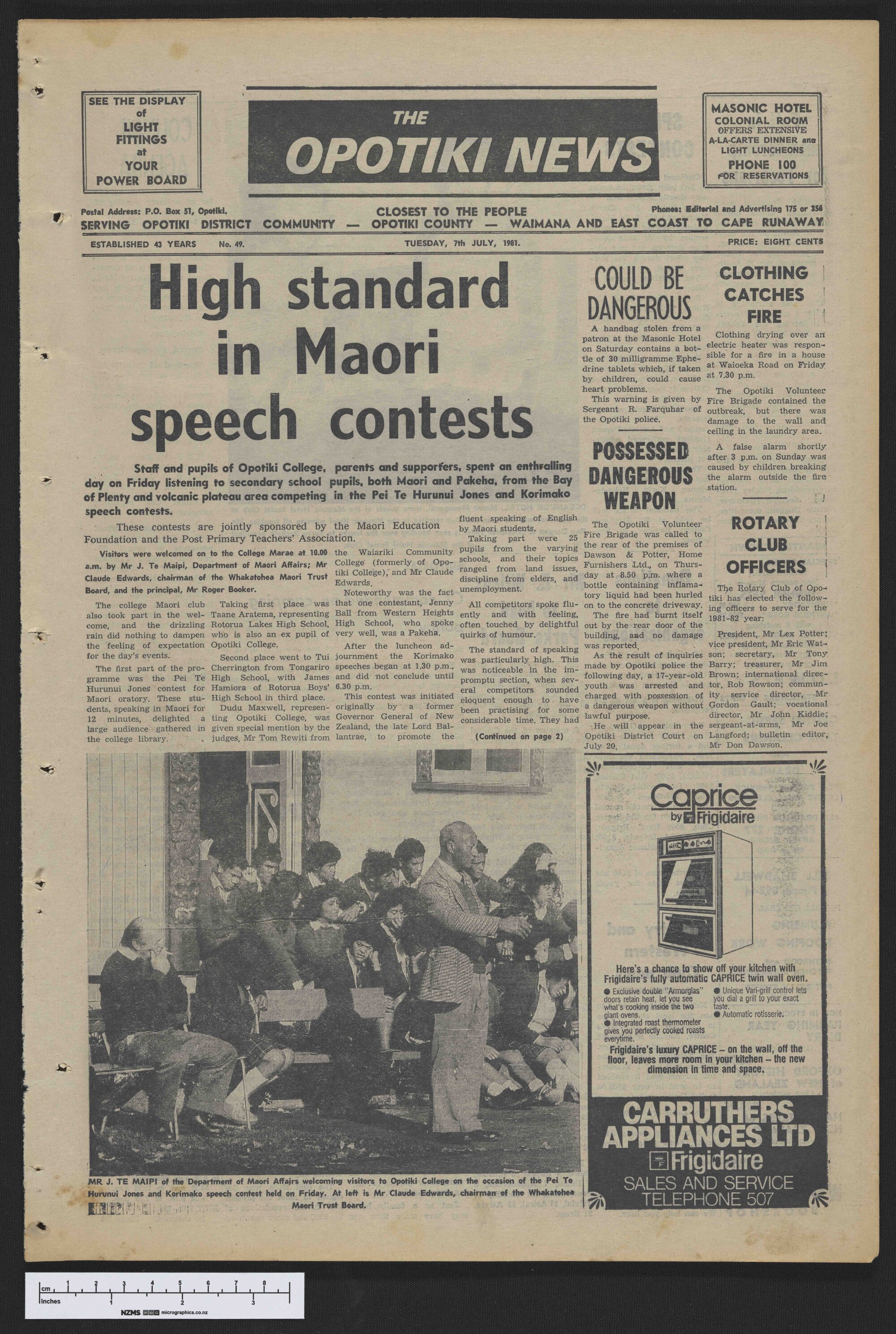 1981-07-07 Opotiki News