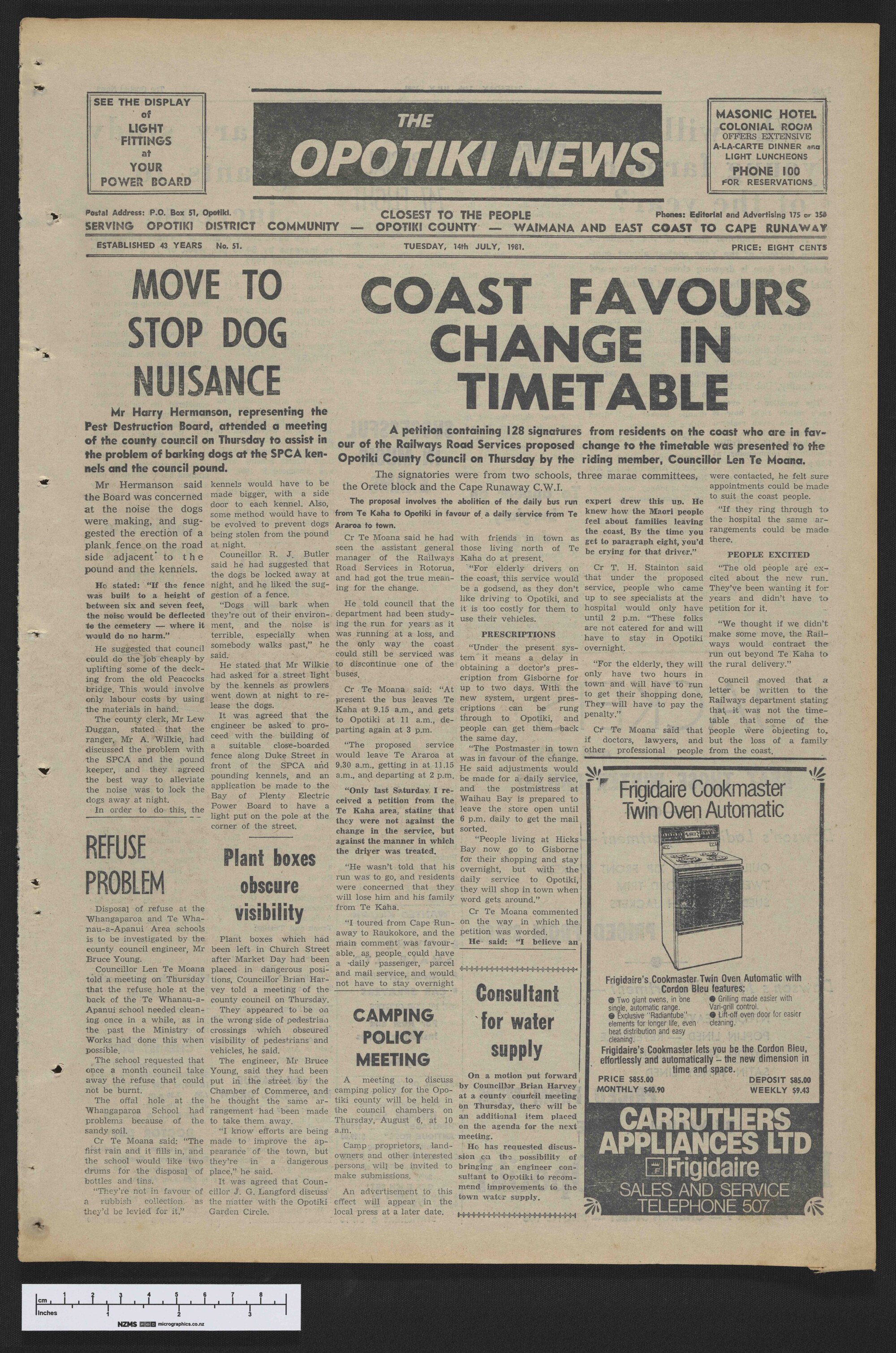 1981-07-14 Opotiki News