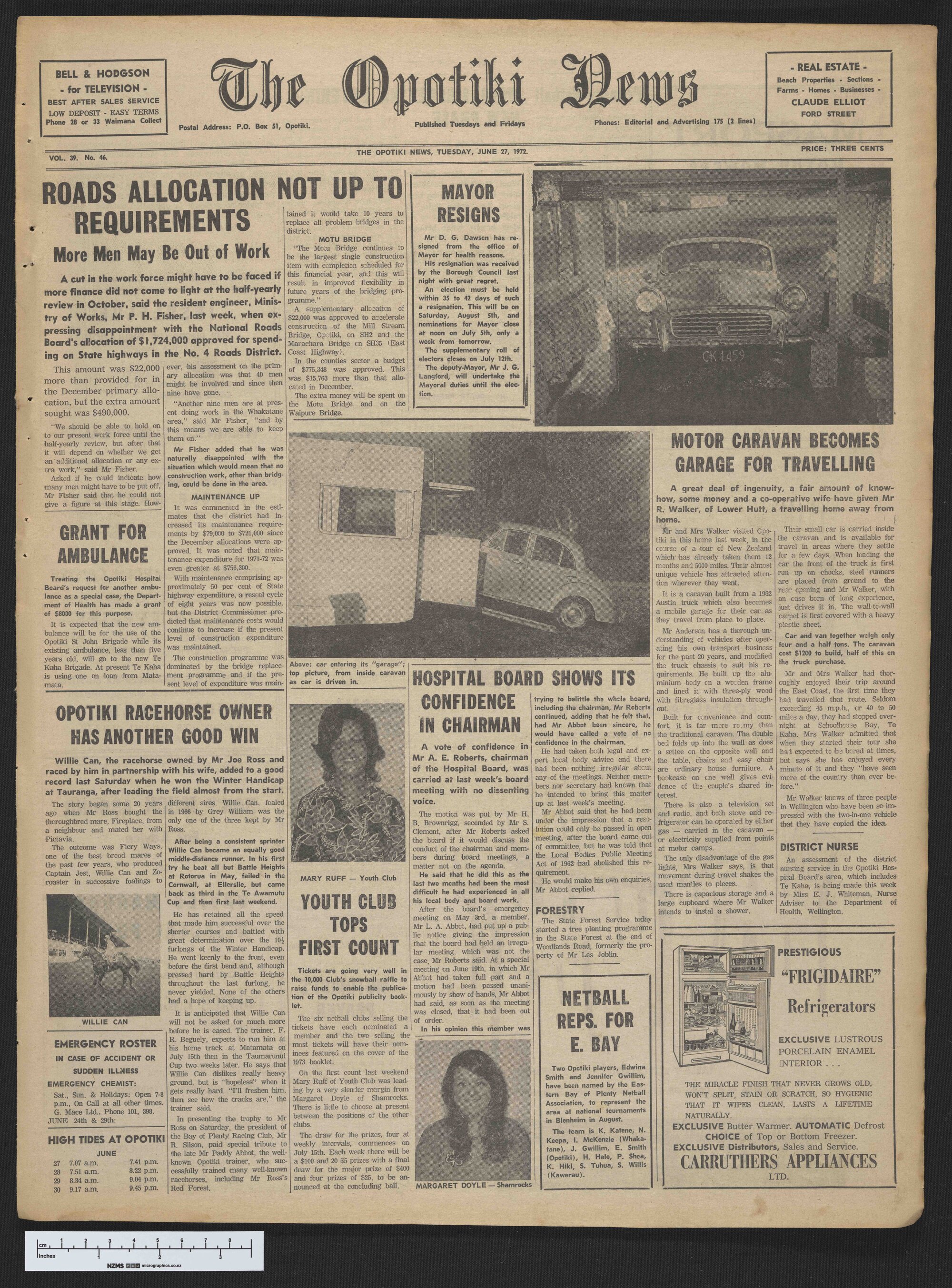 1972-06-27 Opotiki News