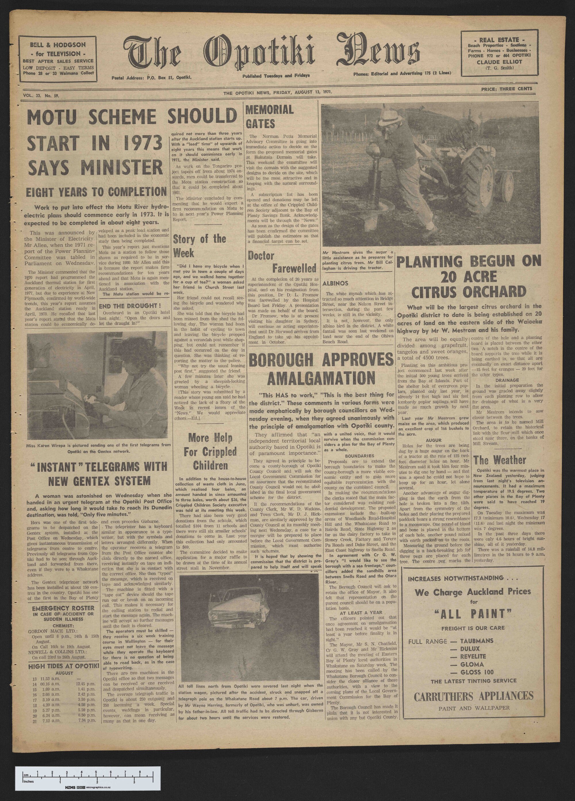 1971-08-13 Opotiki News