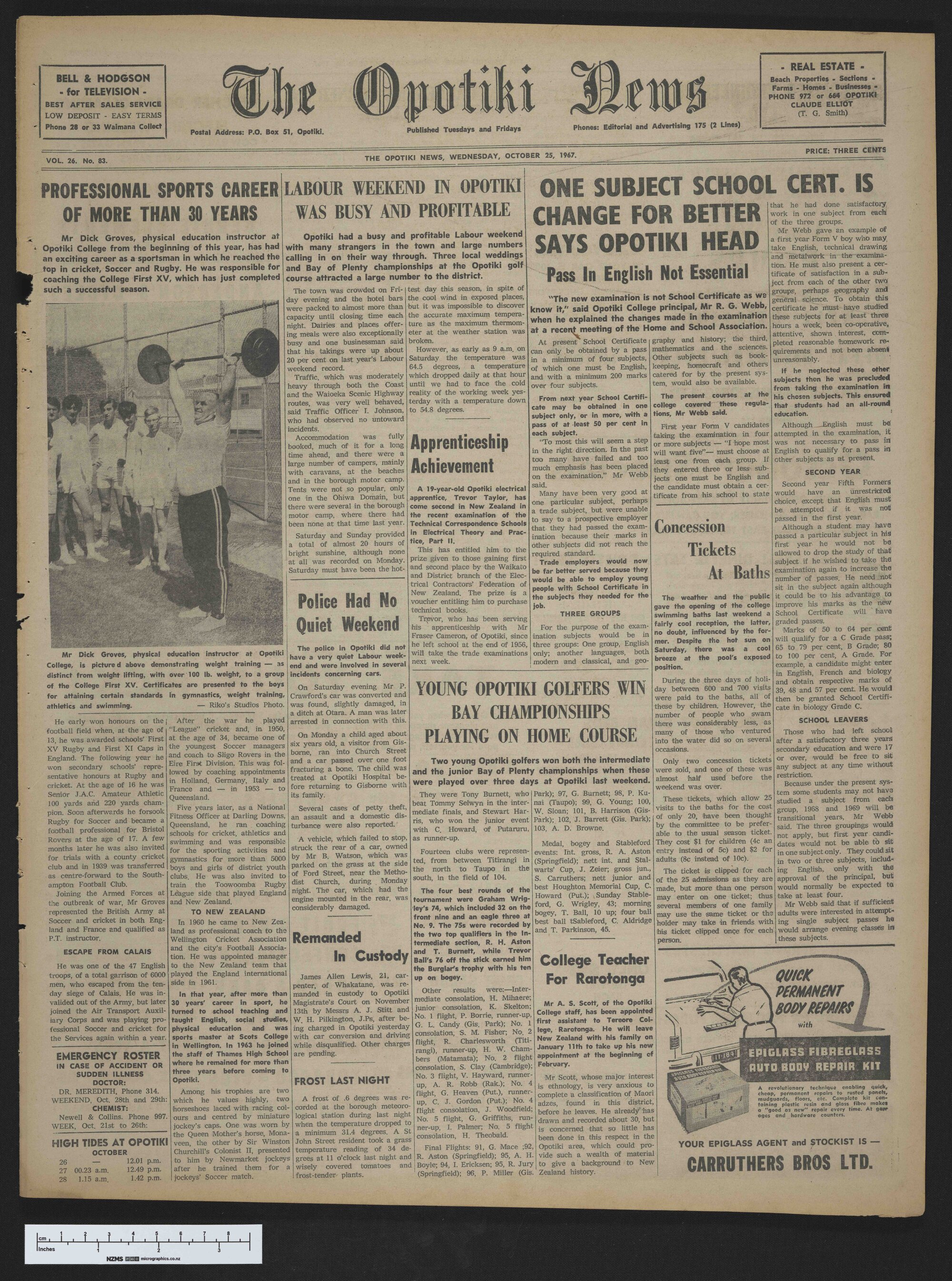 1967-10-25 Opotiki News