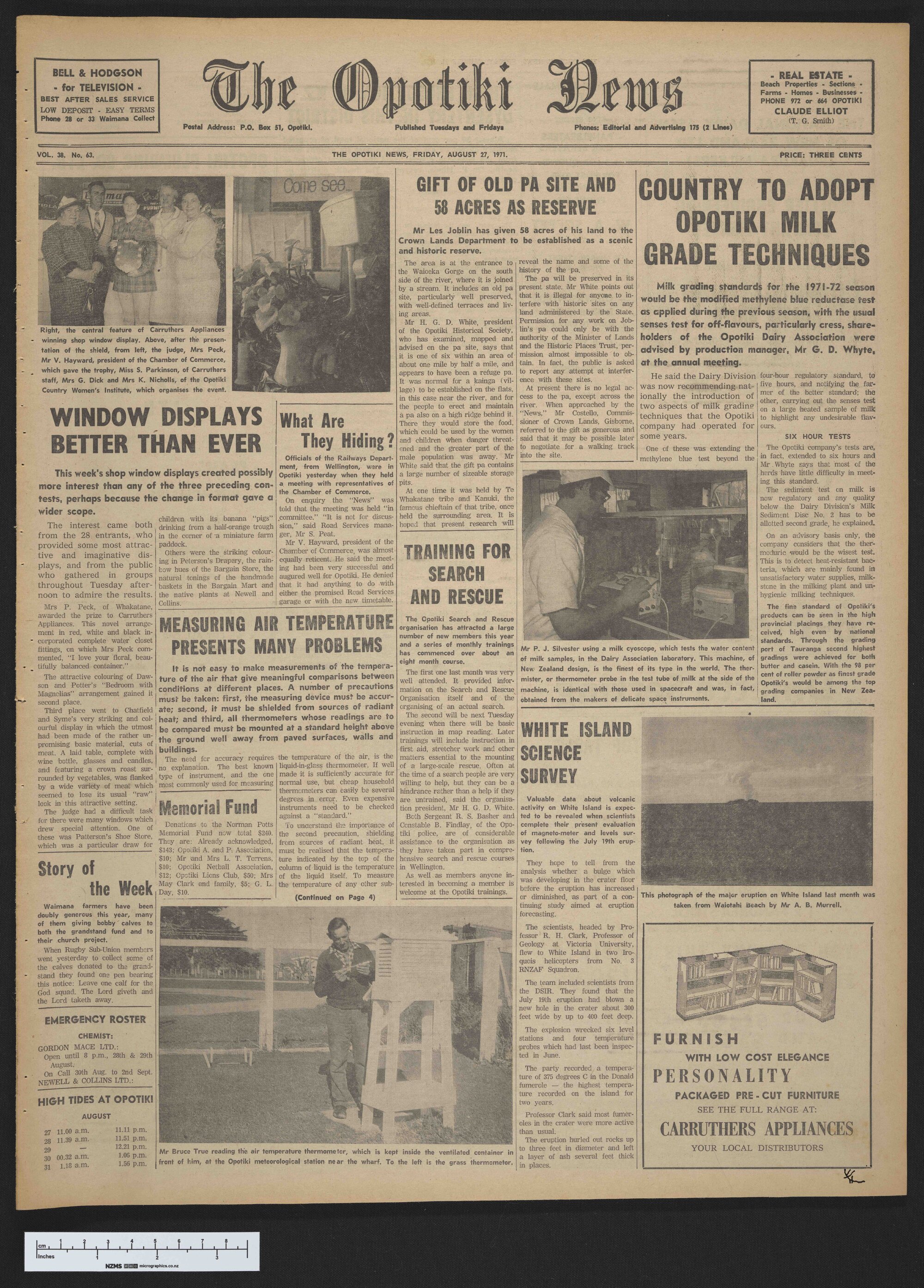 1971-08-27 Opotiki News