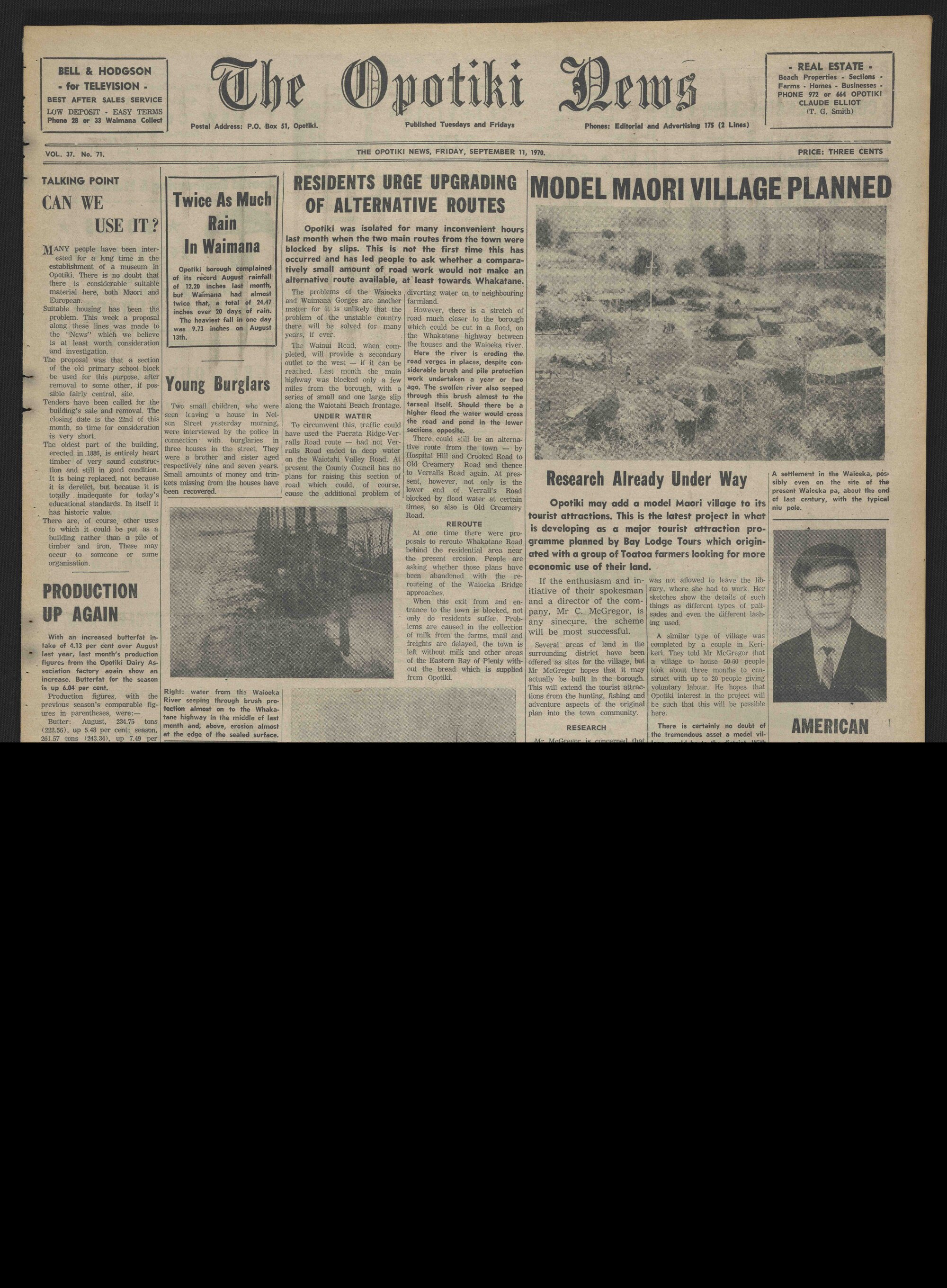 1970-09-11 Opotiki News