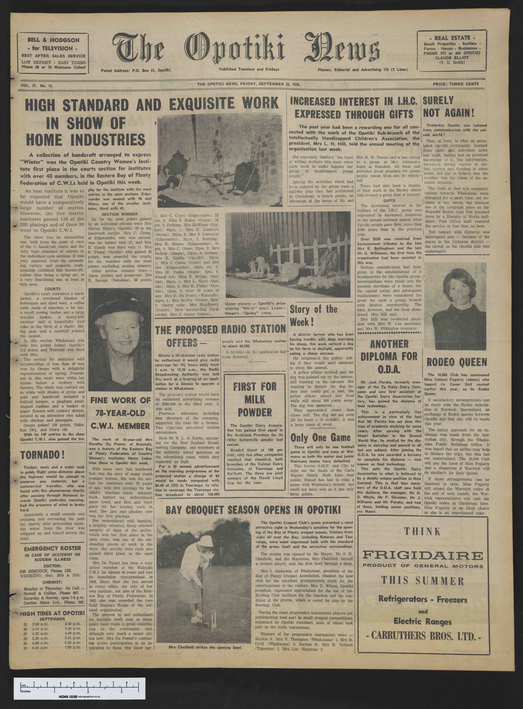 1970-09-25 Opotiki News