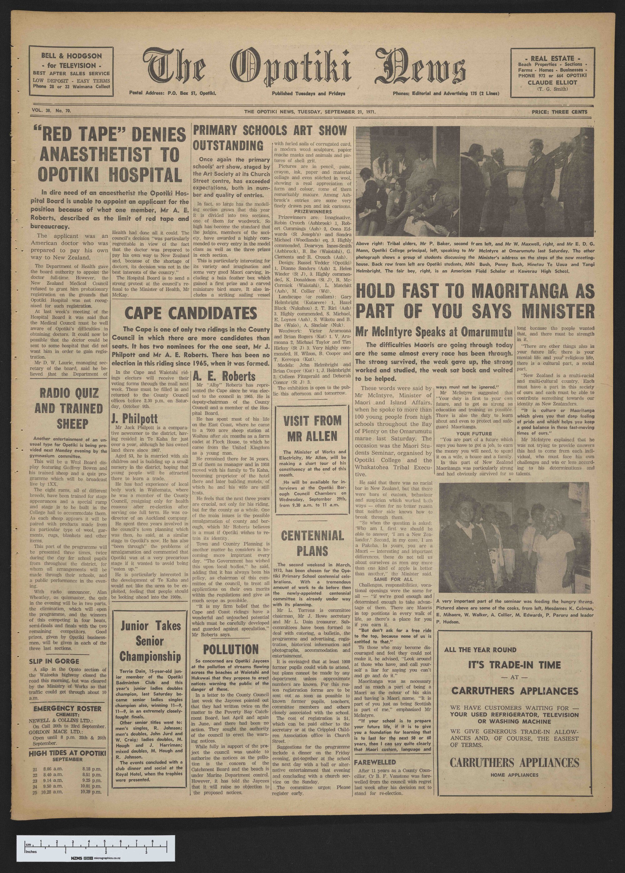 1971-09-21 Opotiki News