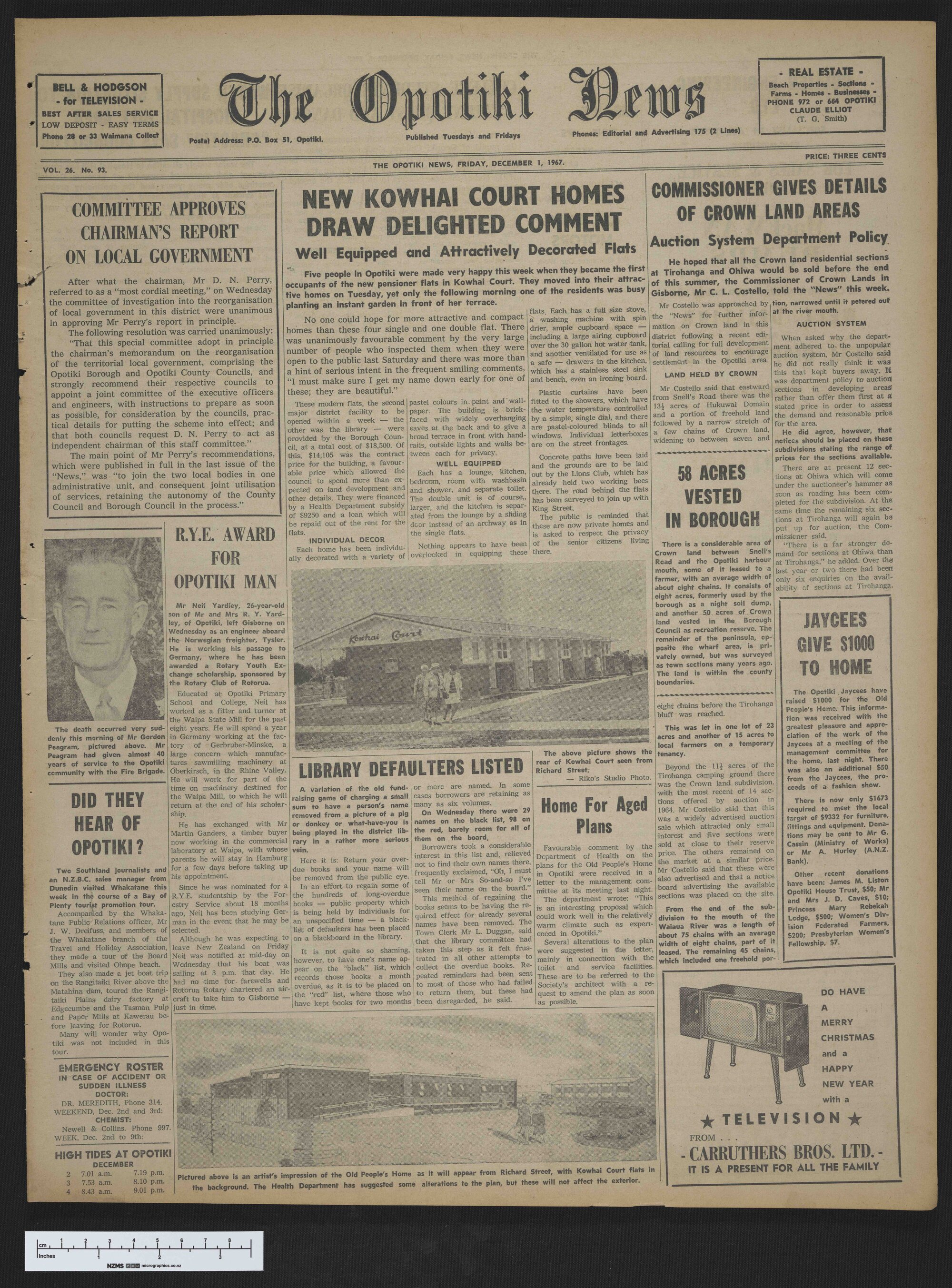 1967-12-01 Opotiki News