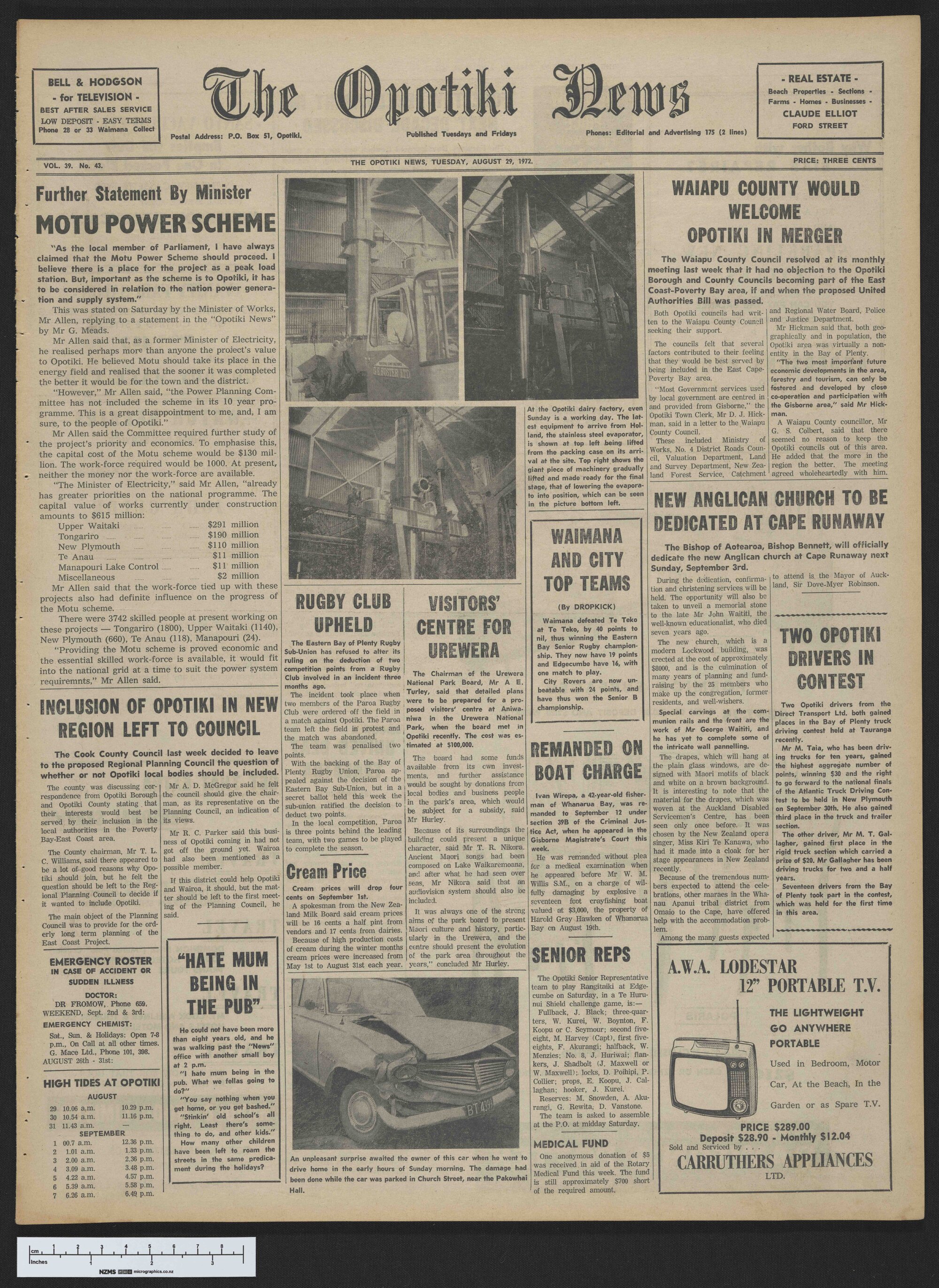 1972-08-29 Opotiki News