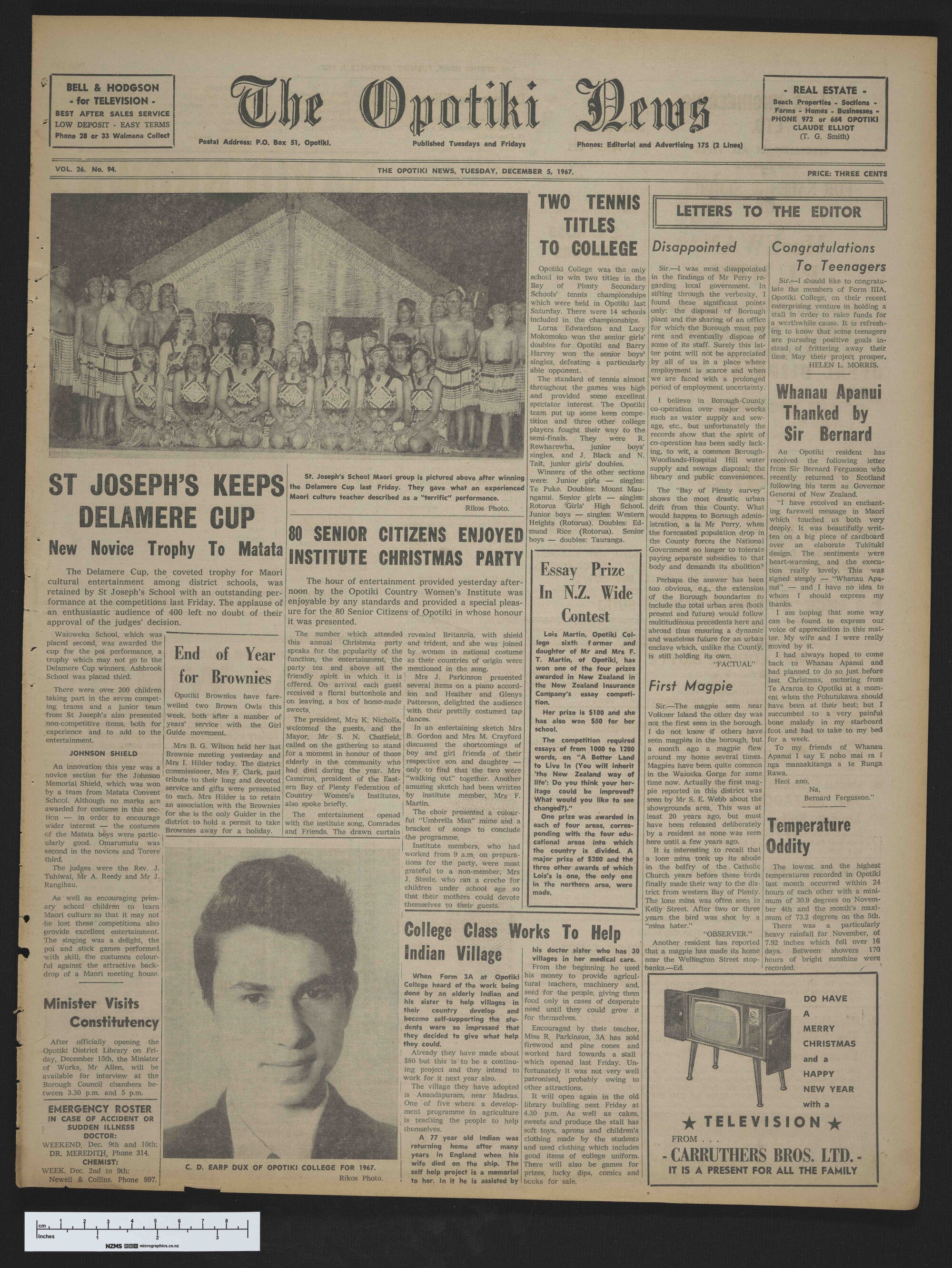 1967-12-05 Opotiki News
