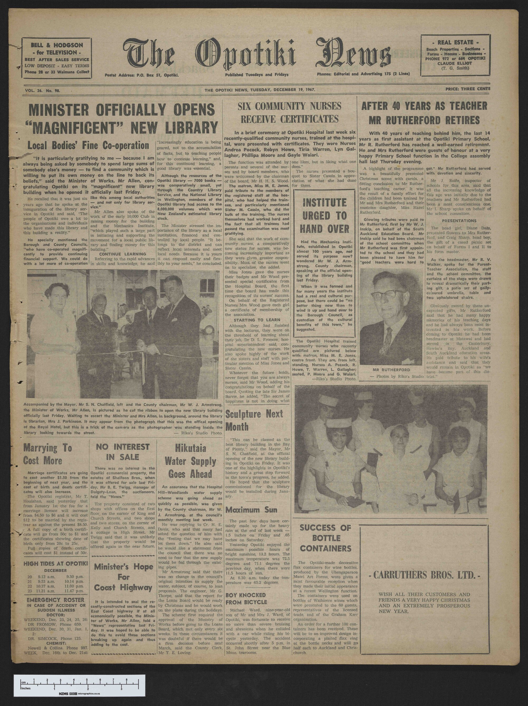 1967-12-19 Opotiki News