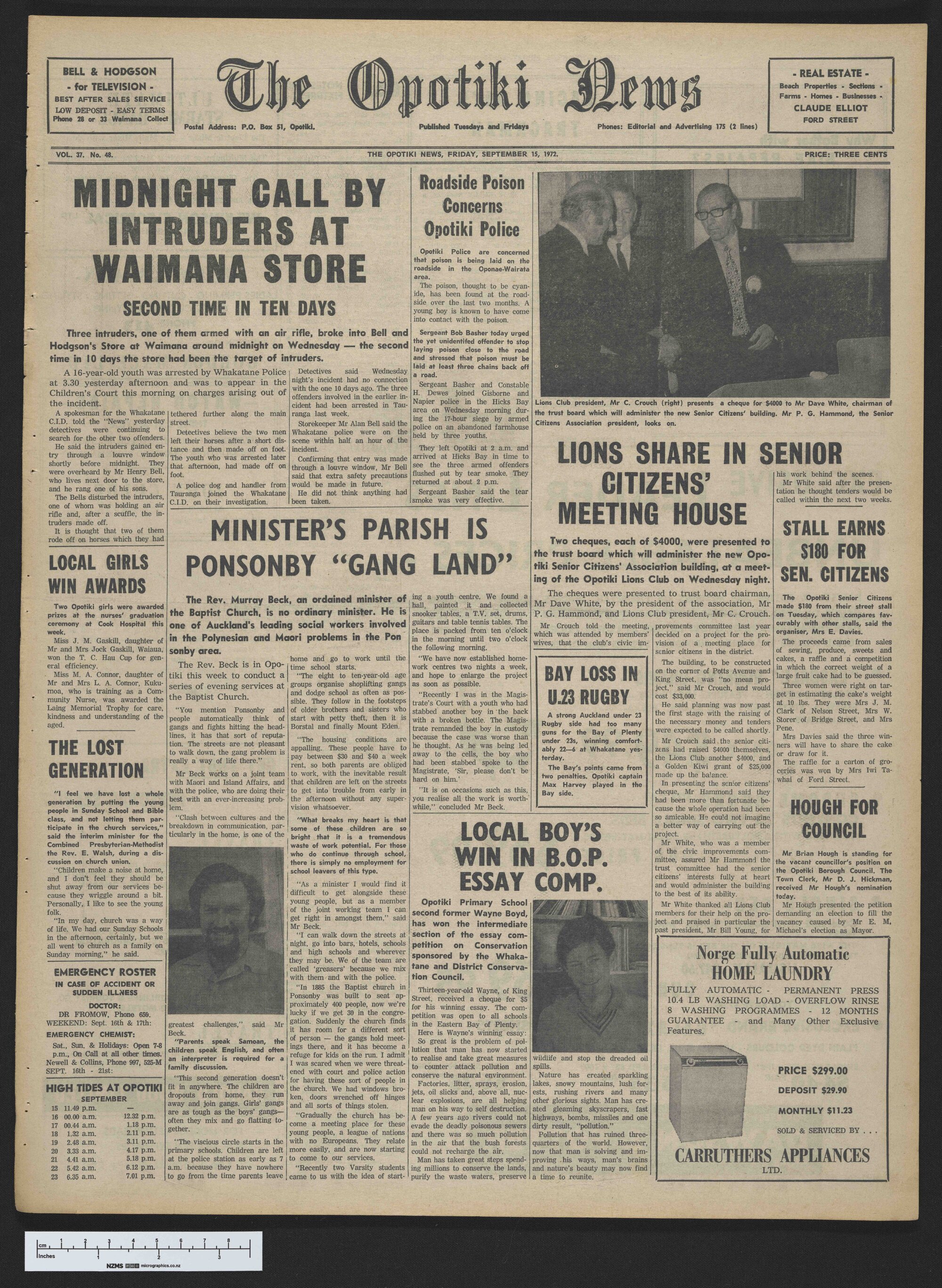 1972-09-15 Opotiki News