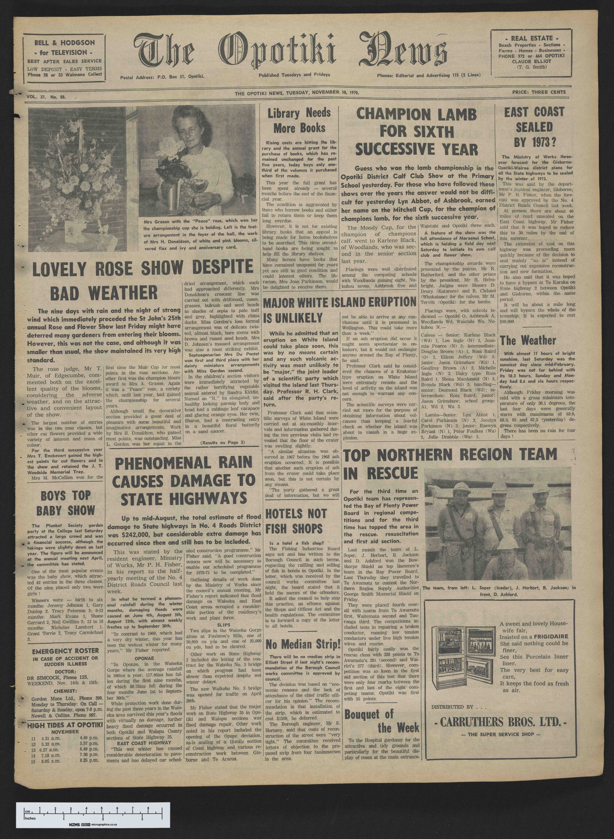 1970-11-10 Opotiki News
