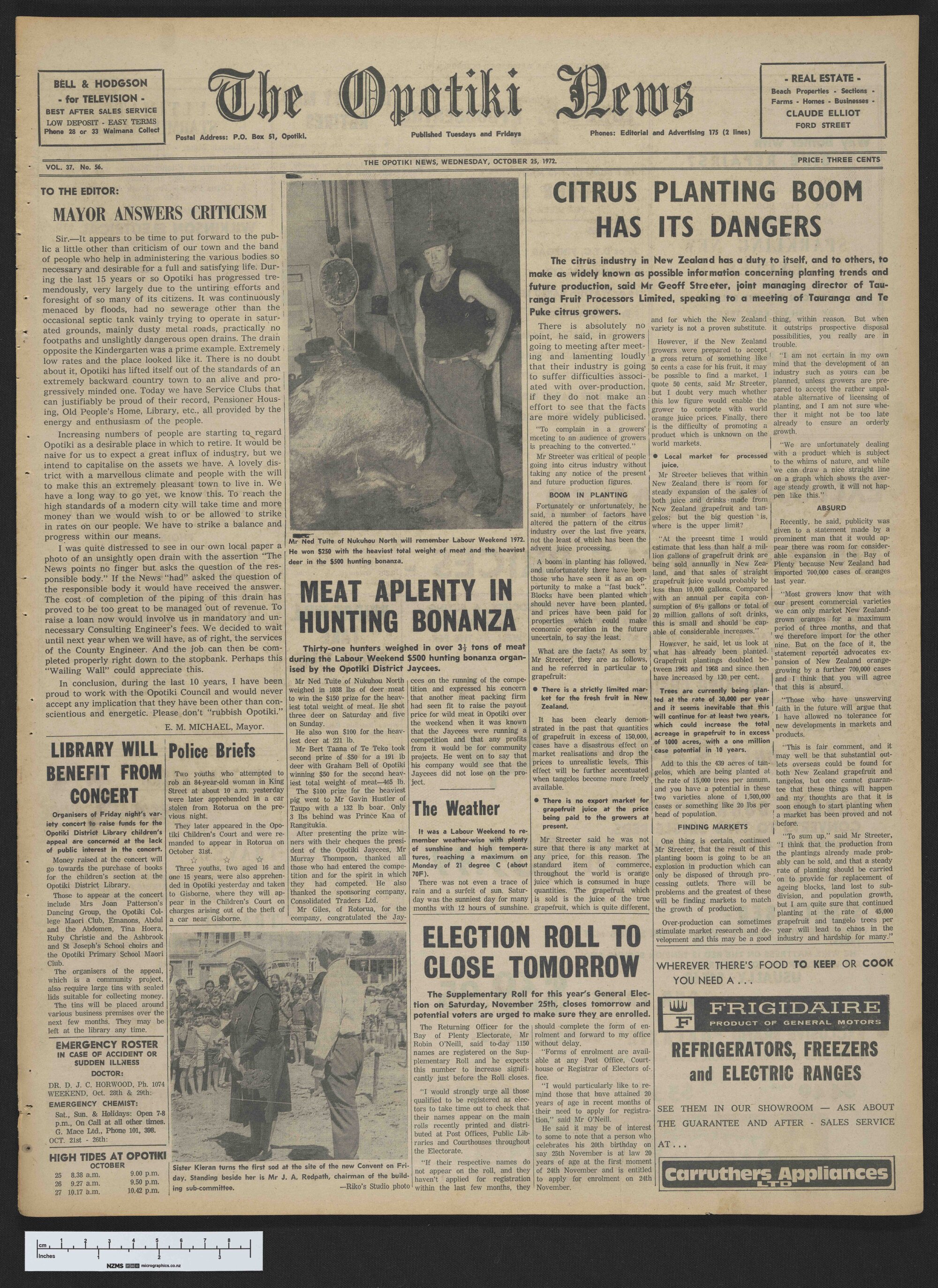 1972-10-25 Opotiki News