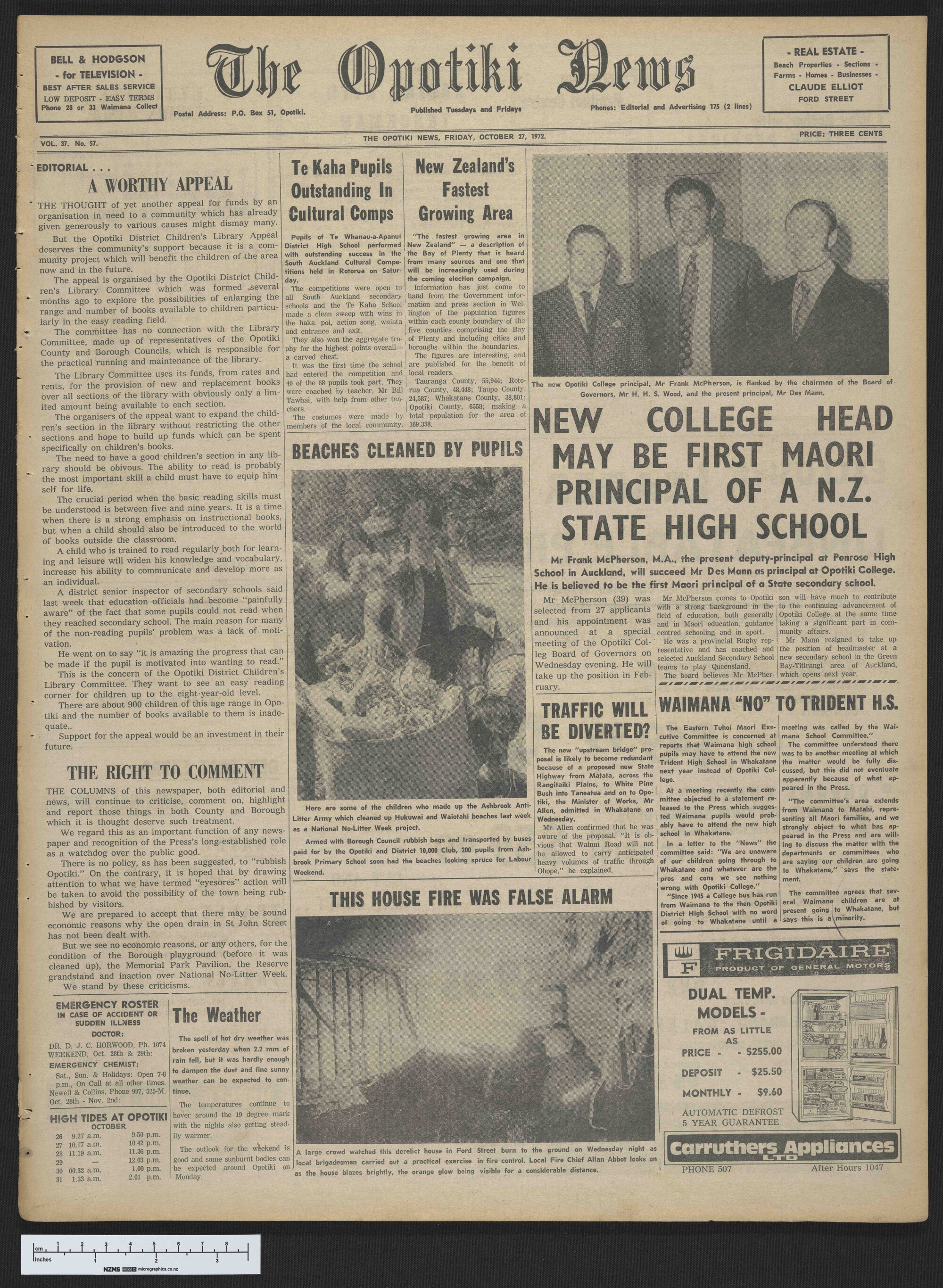 1972-10-27 Opotiki News