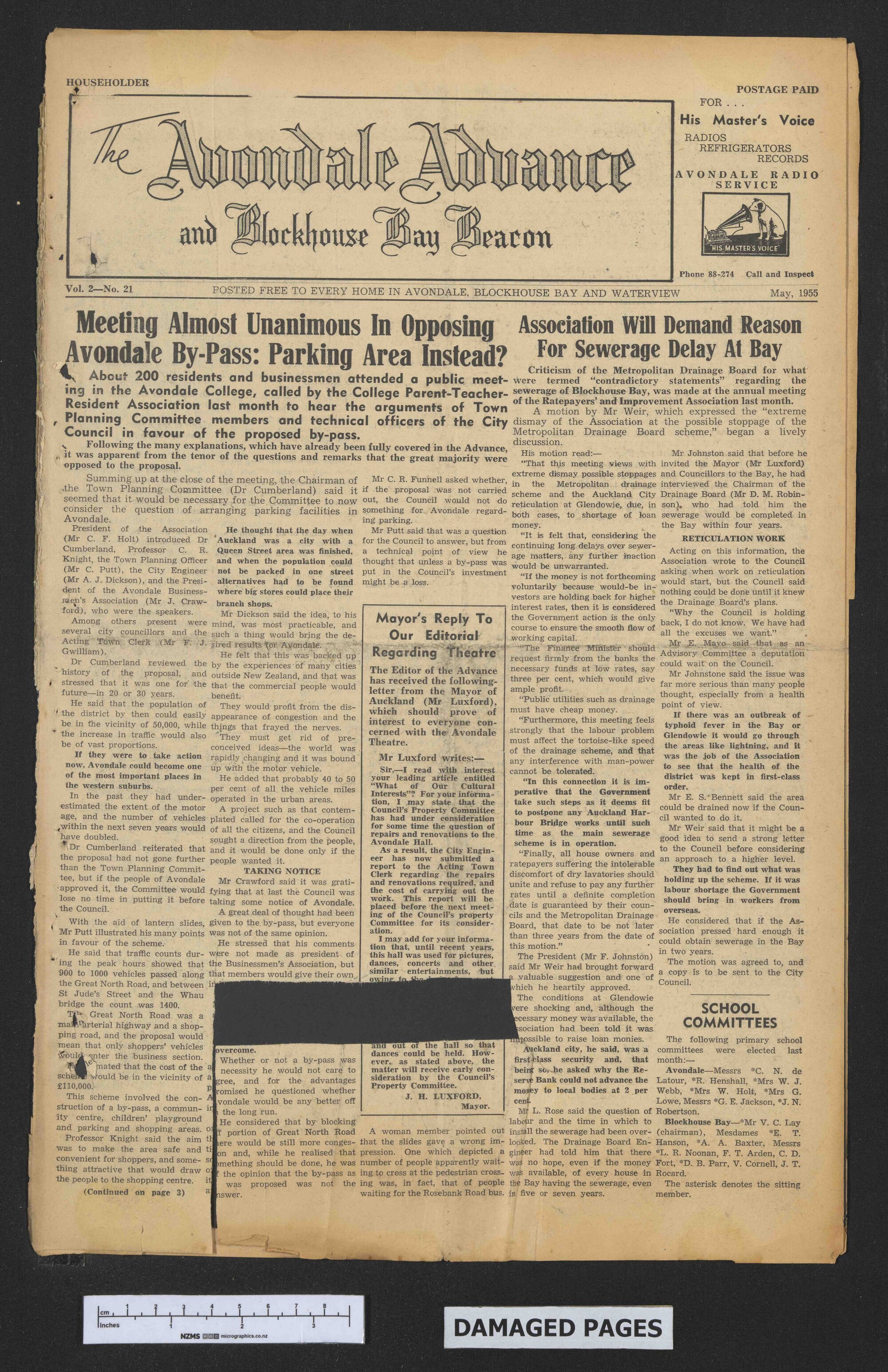 1955-05 Avondale Advance and Blockhouse Bay Beacon