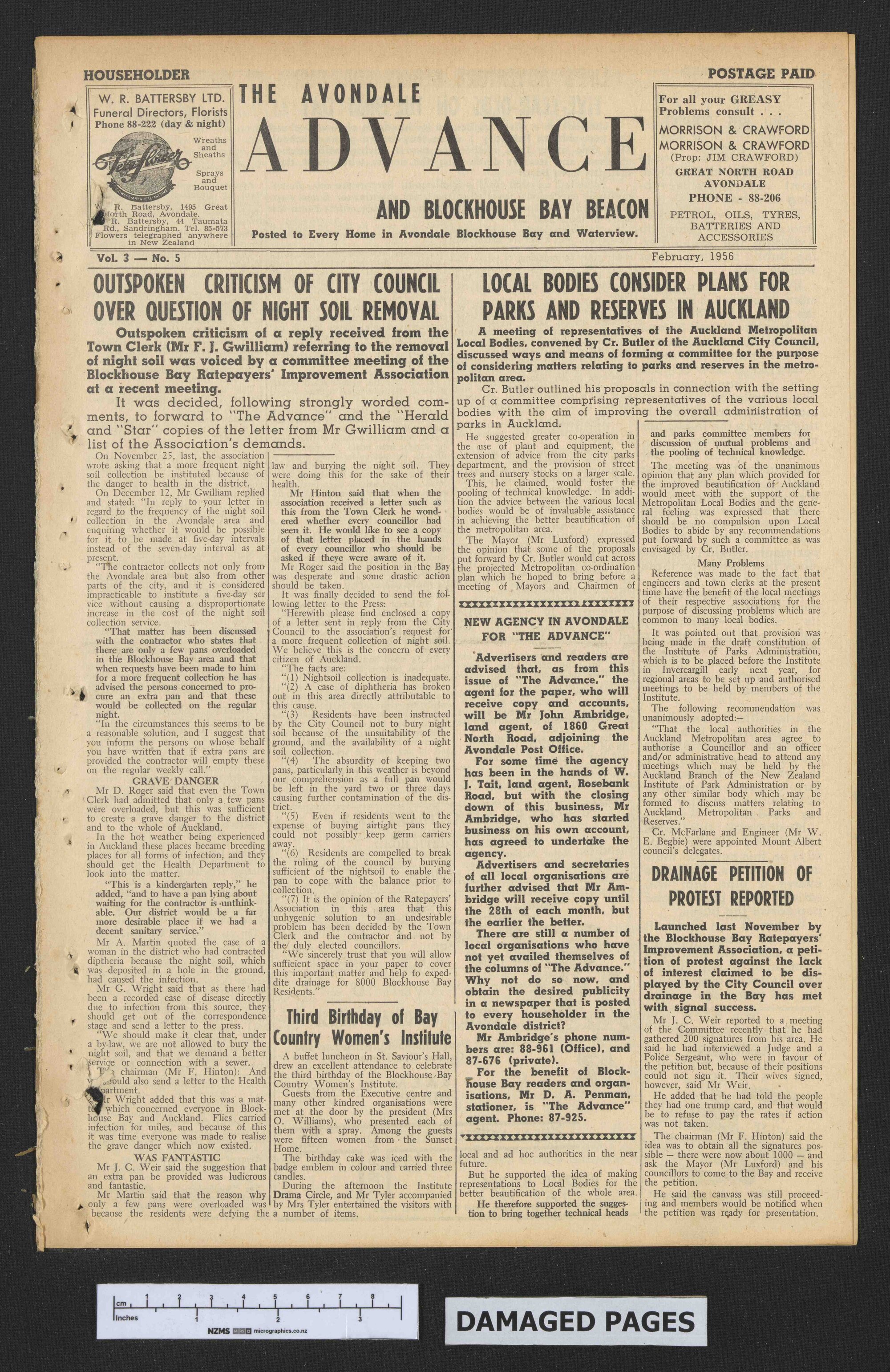 1956-02 Avondale Advance and Blockhouse Bay Beacon