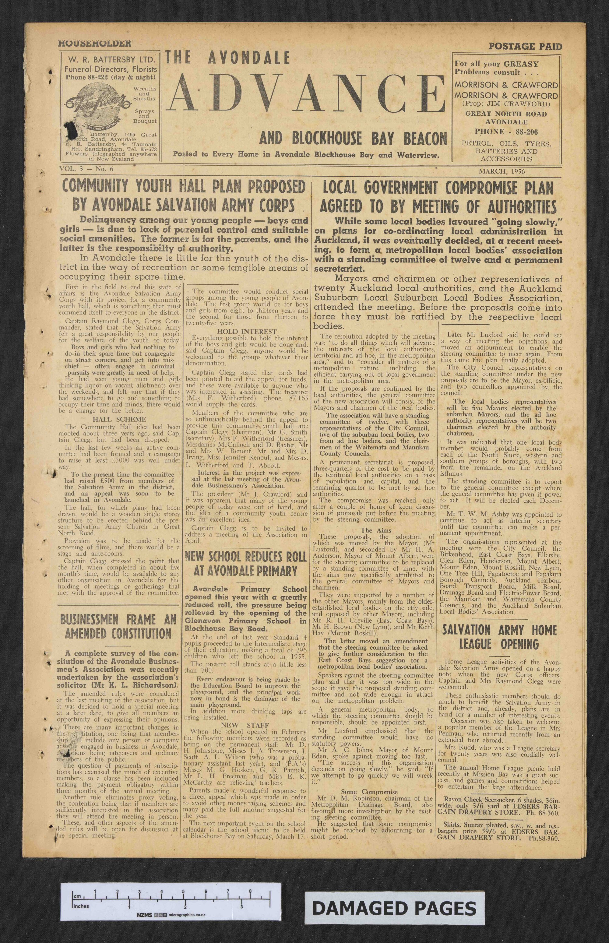1956-03 Avondale Advance and Blockhouse Bay Beacon