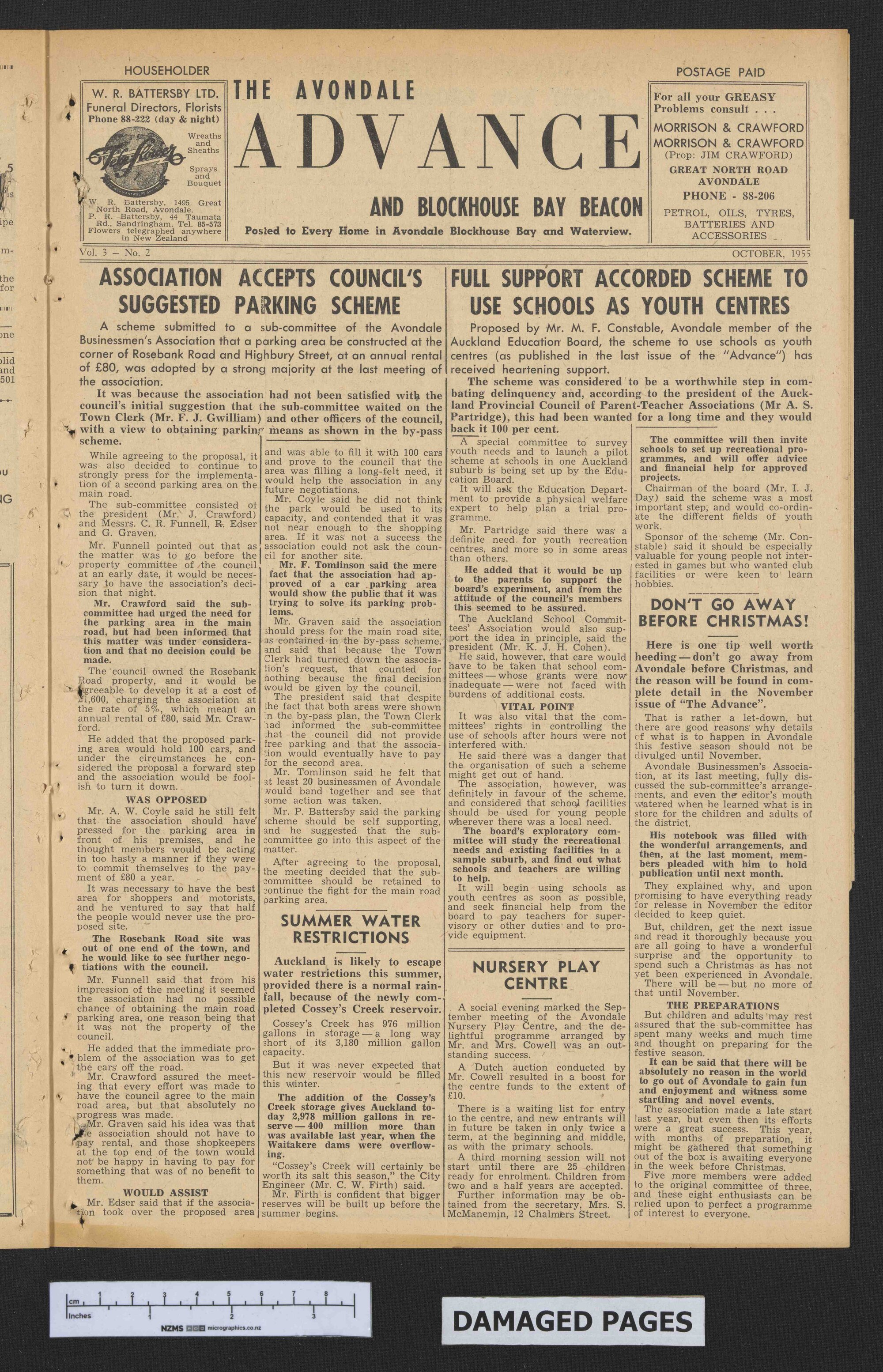 1955-10 Avondale Advance and Blockhouse Bay Beacon